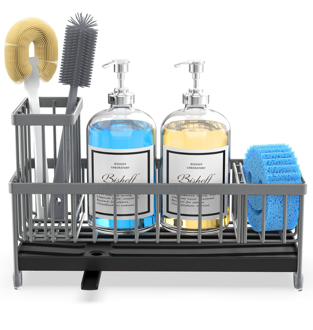 Extra Large Sponge Holder for Kitchen Sink Organizer Caddy