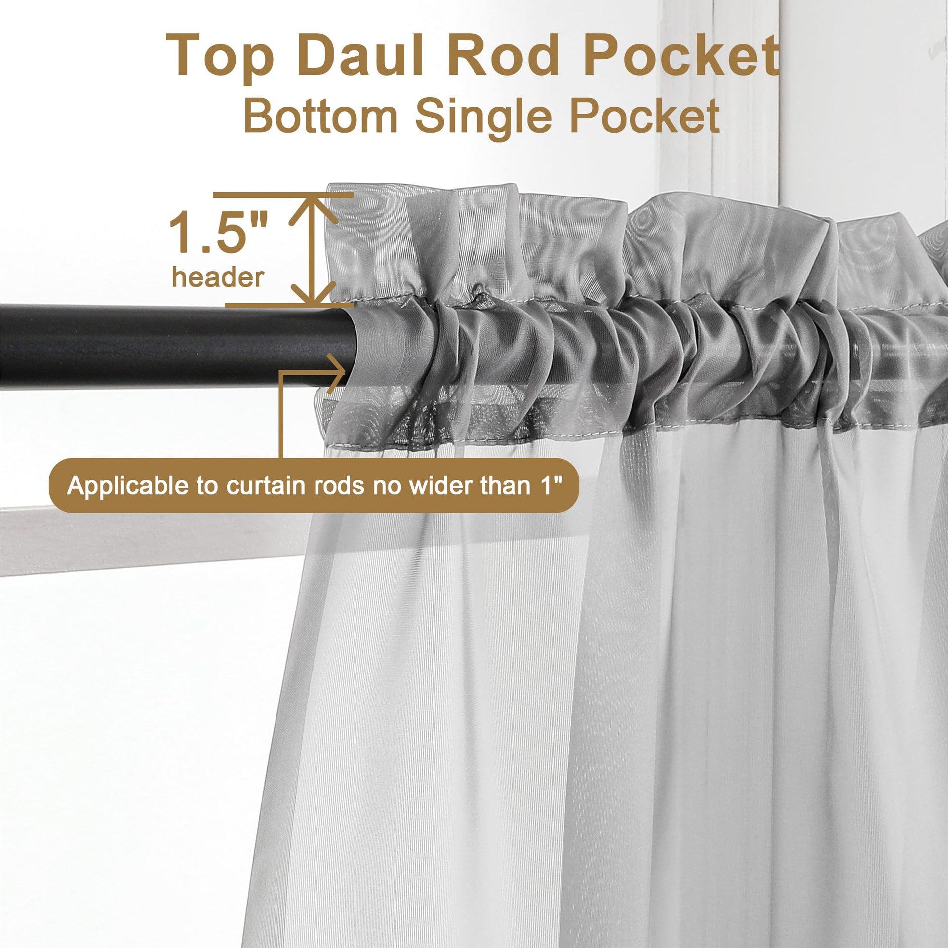 120 Inch Long Sheer Curtains for Bedroom