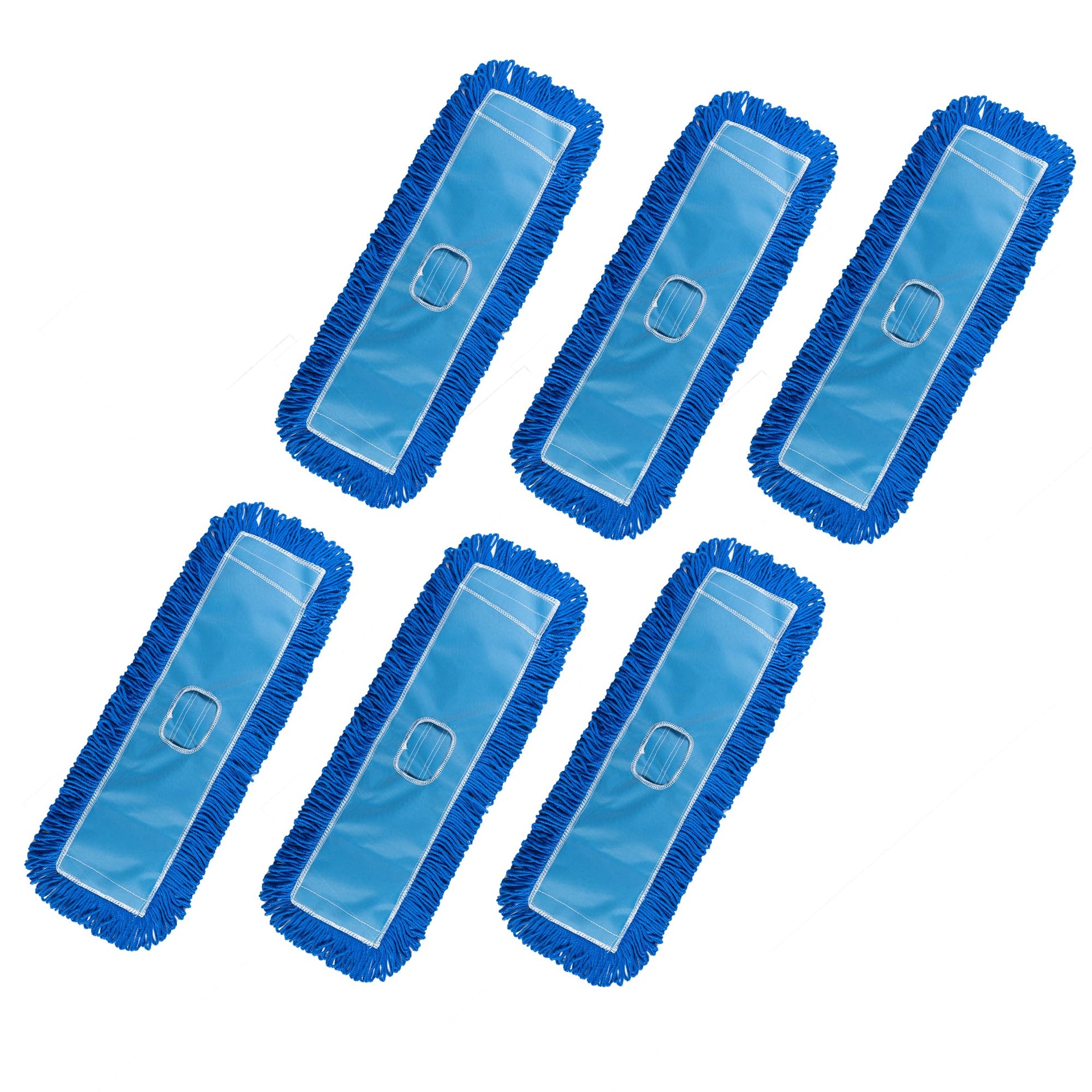 Matthew 24'' Microfiber Loop Dust Mop Washable Commercial&Residential Heavy Duty Mop Head Replacement Premium Absorbent Industrial Dust Mop Refill Pads for Hardwood (6 Count) - ModHome Supplies