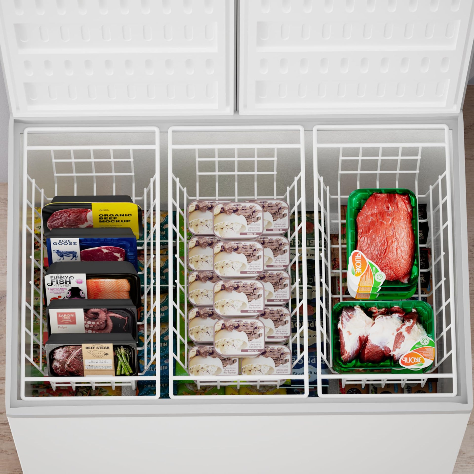 Chest Freezer Baskets Organizer (2 Count)