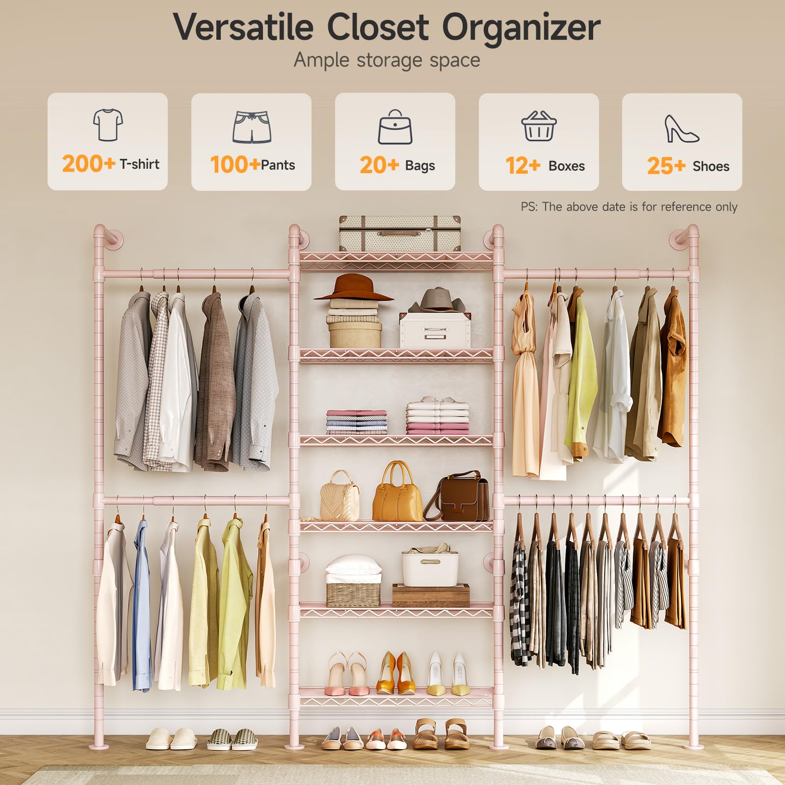 H3 Expandable Wall Mounted Closet System