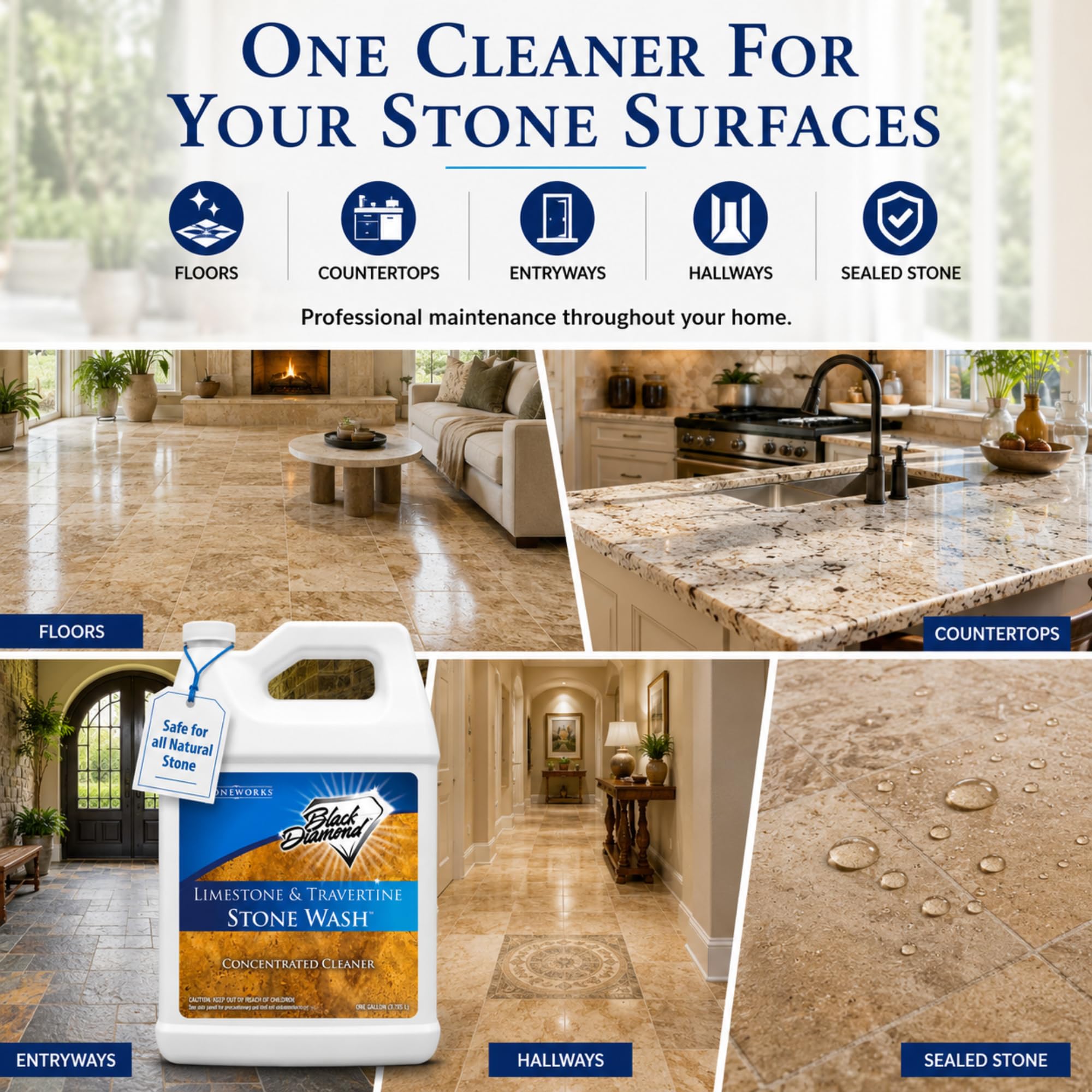 Limestone & Travertine Stone Wash Concentrate (512 Fl Oz)