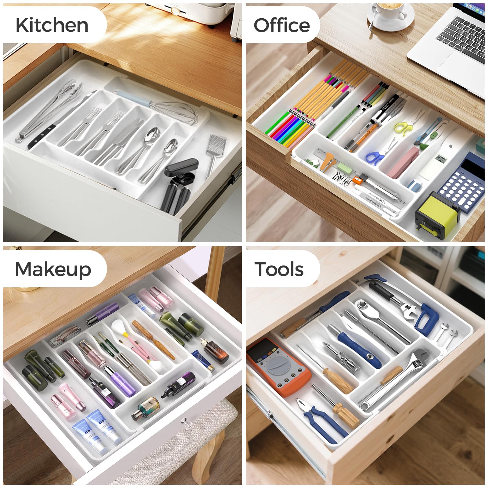 Extra Large Expandable Silverware Organizer