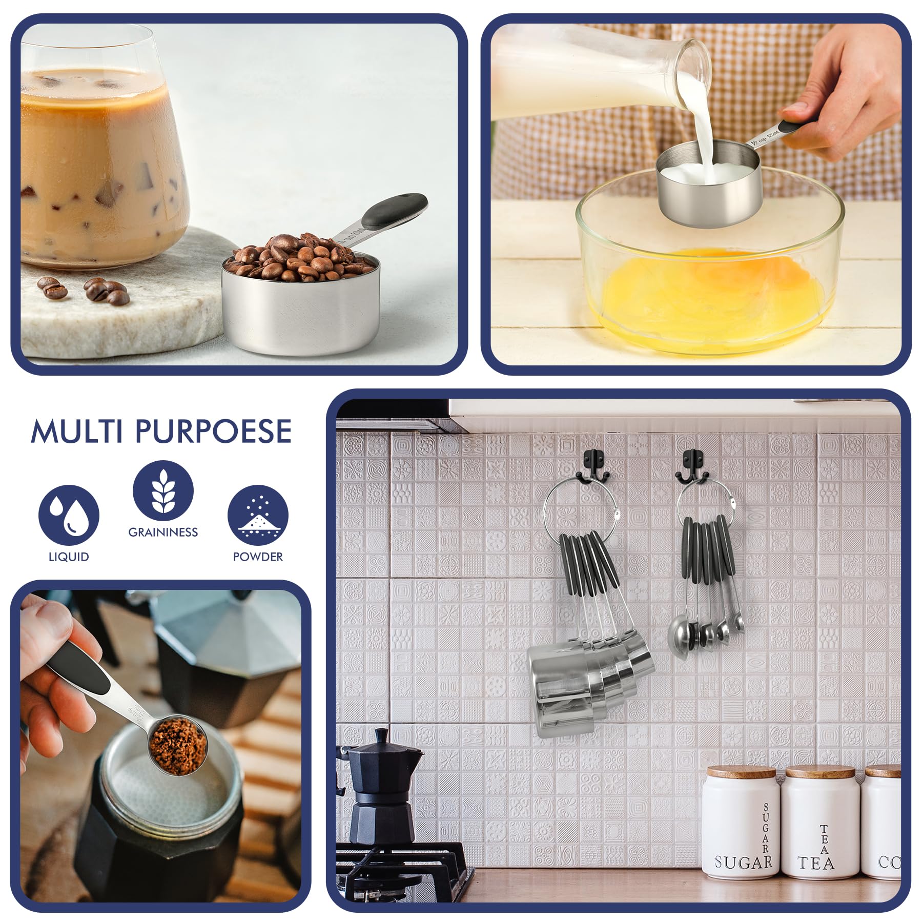 10 PACK Measuring Cups and Spoons Set (10 Count)