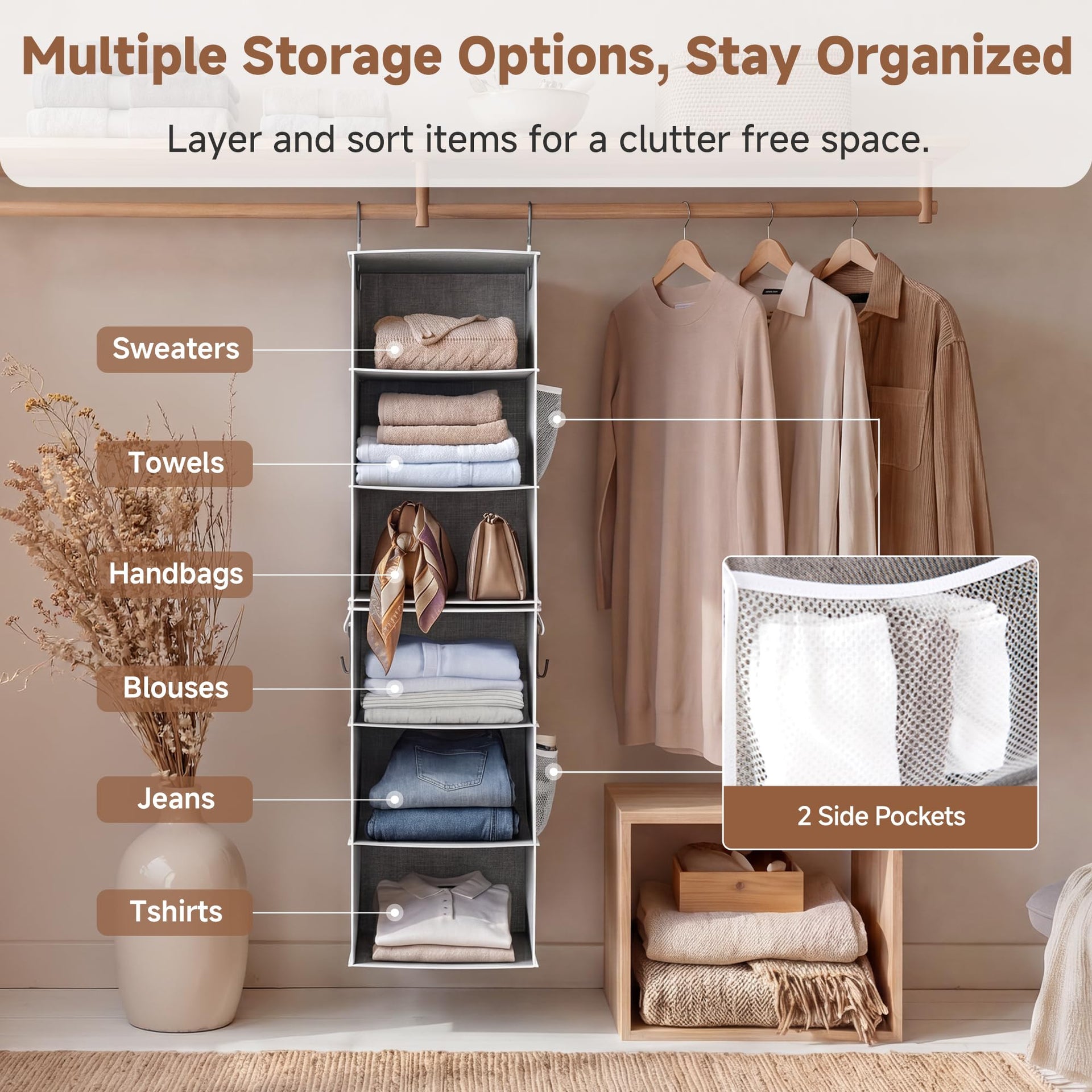 6 Shelf Closet Organizers