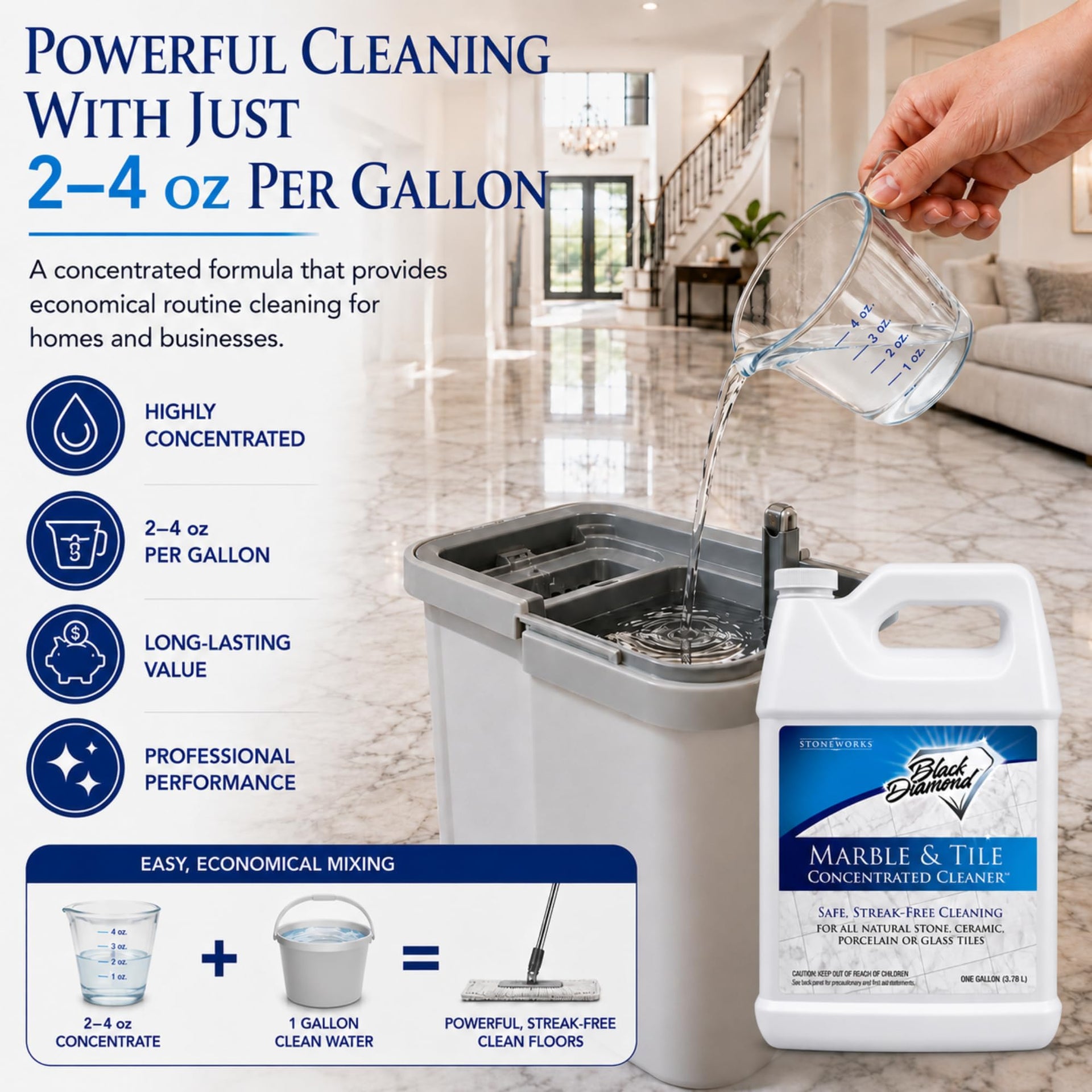 Marble & Tile Floor Cleaner Concentrate (512 Fl Oz)