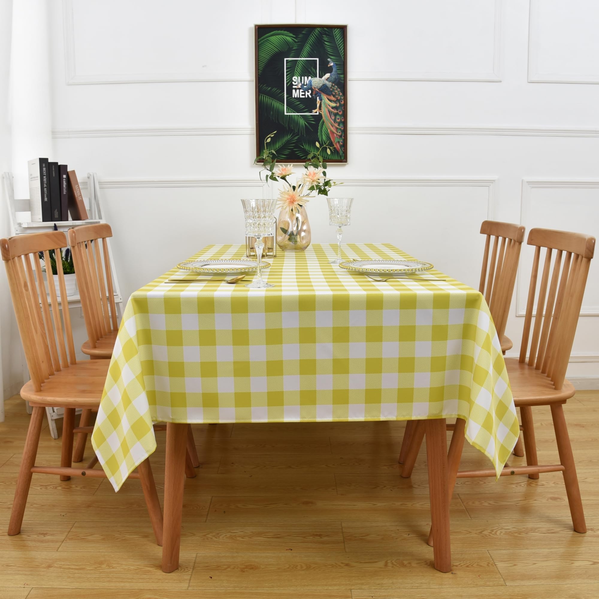 Waterproof Plaid Tablecloth Fabric