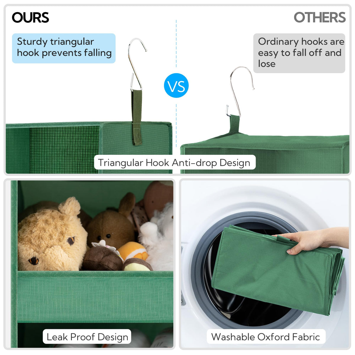 3 Shelf Hanging Closet Organizer