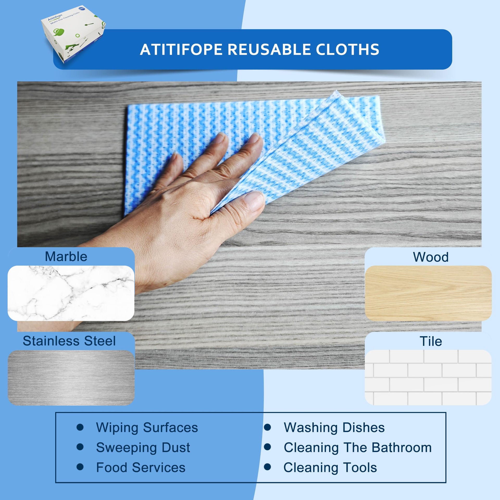 Reusable Cleaning Cloths (50 Count)