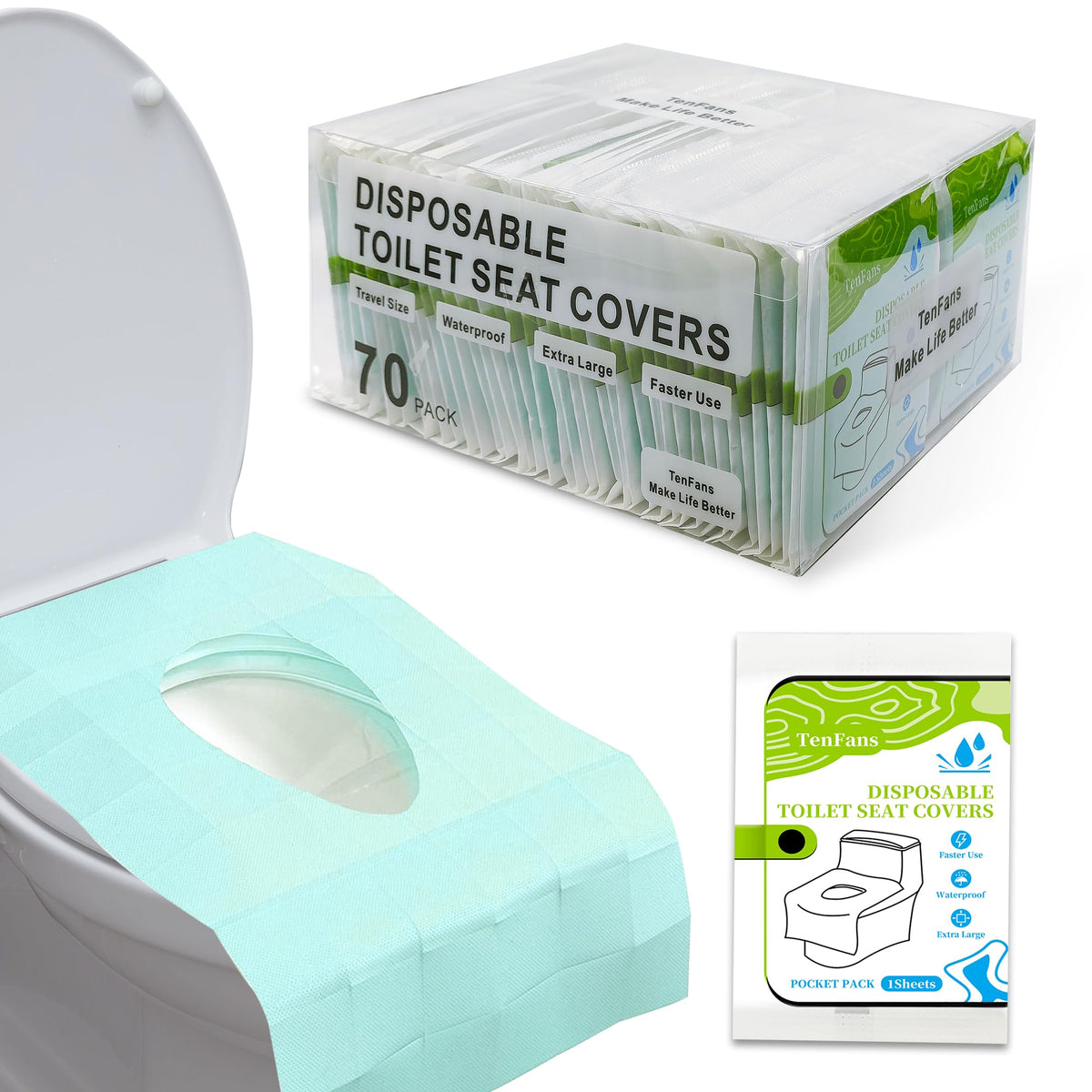 Disposable Toilet Seat Covers (70 Count)