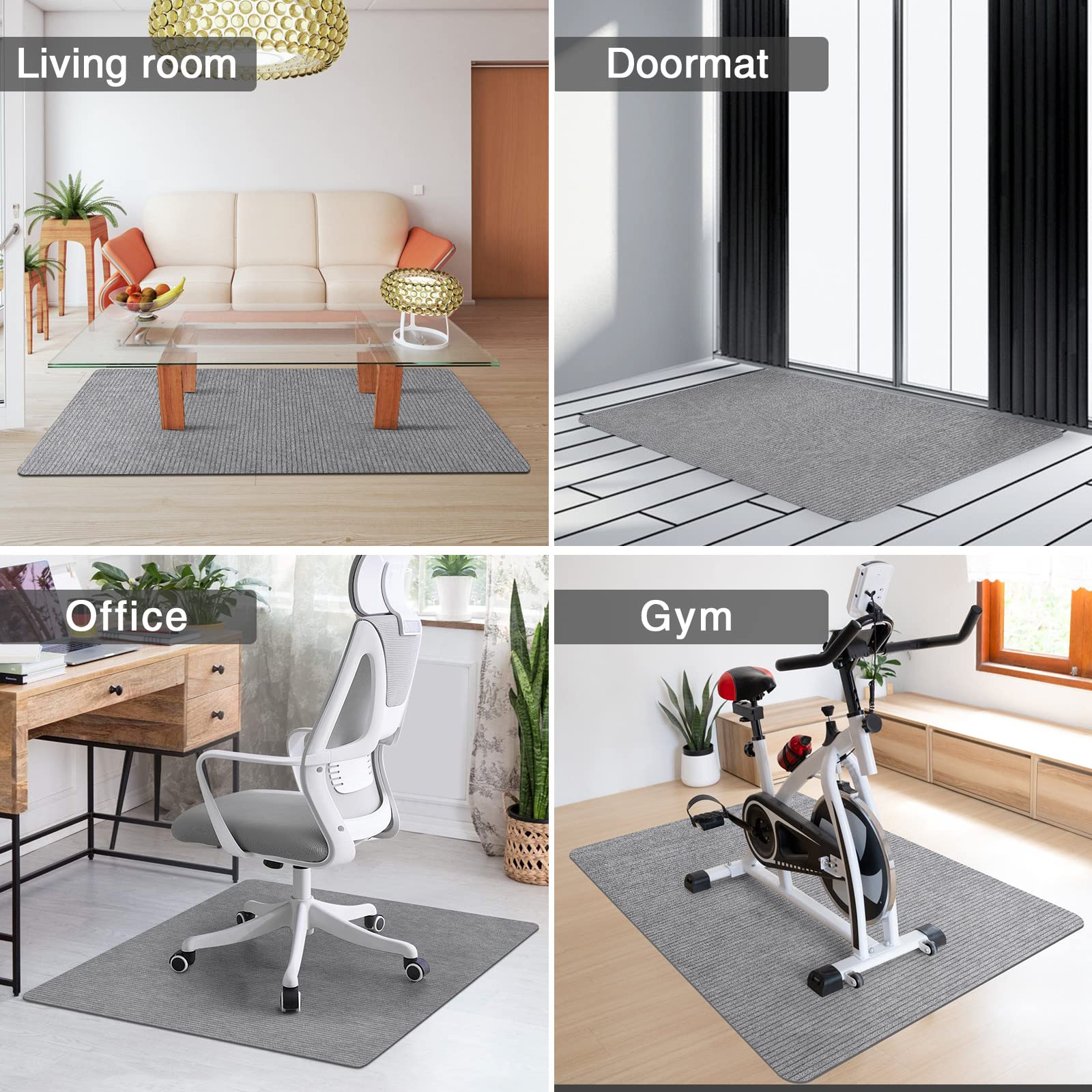 Desk Chair Mat for Hardwood Floor & Tile 55"x35" Office Chair Mat for Rolling Chairs Large Anti