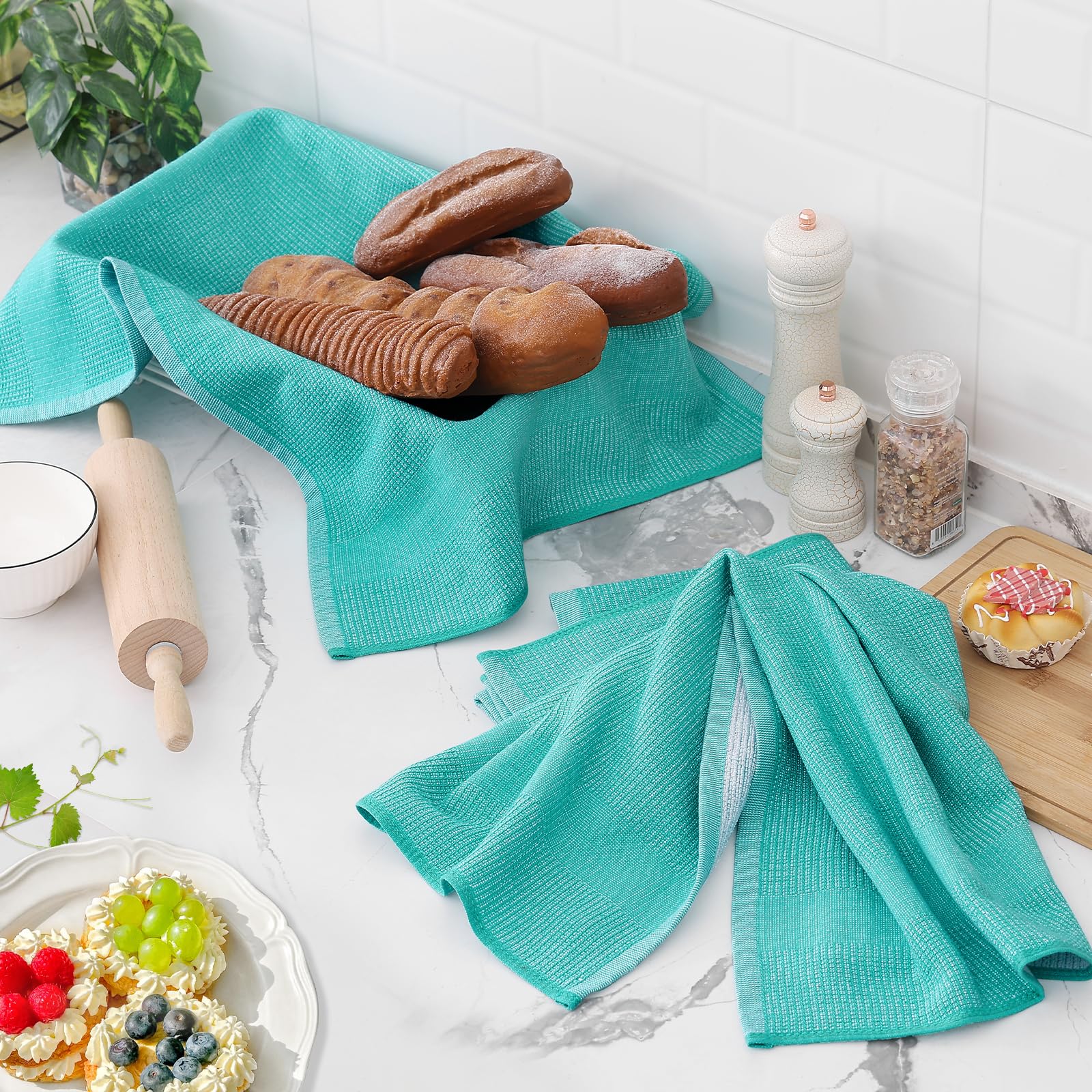 380 GSM Cotton Premium Kitchen Towels 6 Pack (6 Count)