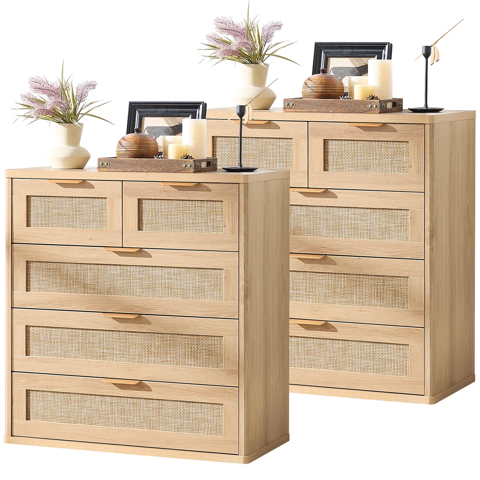 Rattan Dresser Set 2 for Bedroom