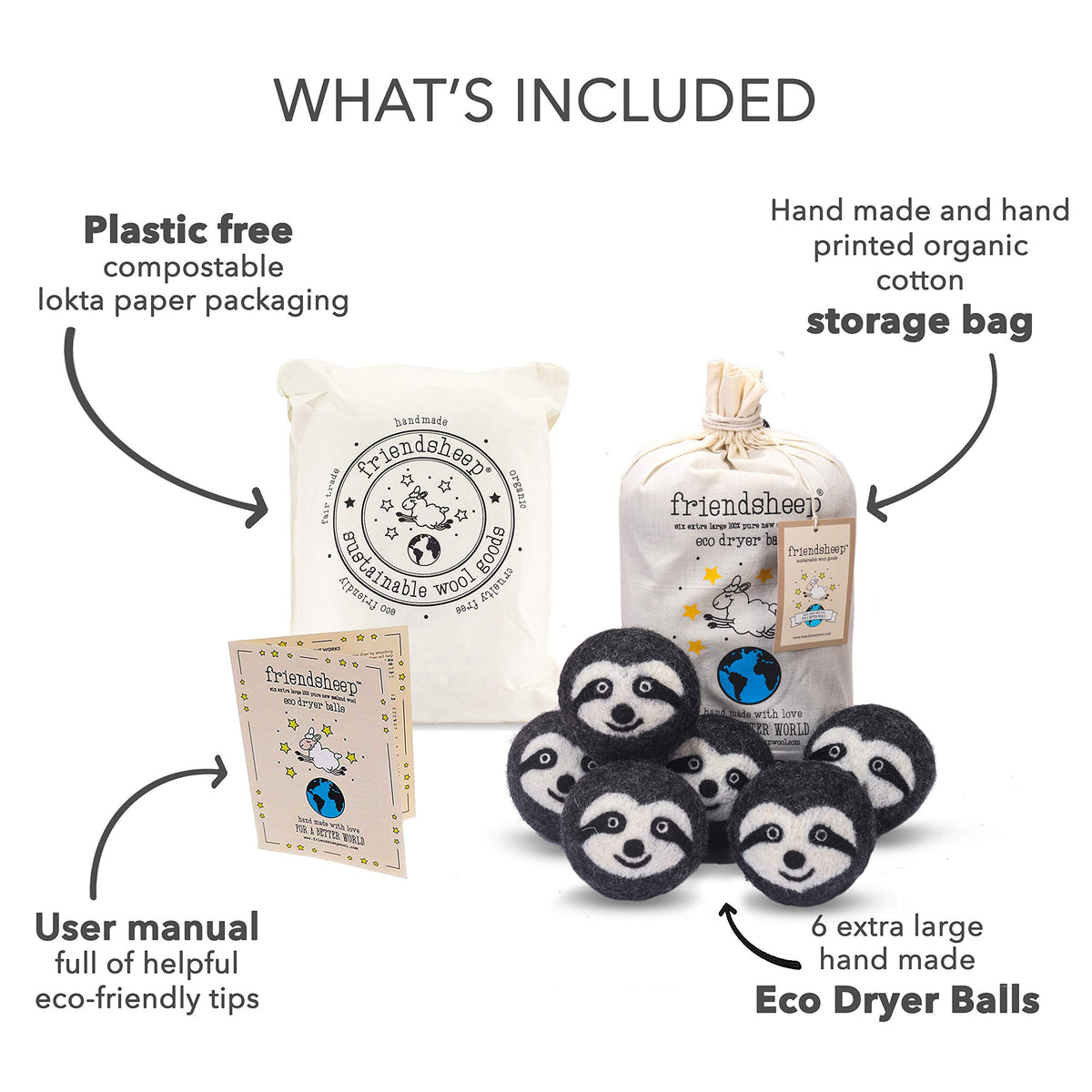 Wool Dryer Balls (6 Count)