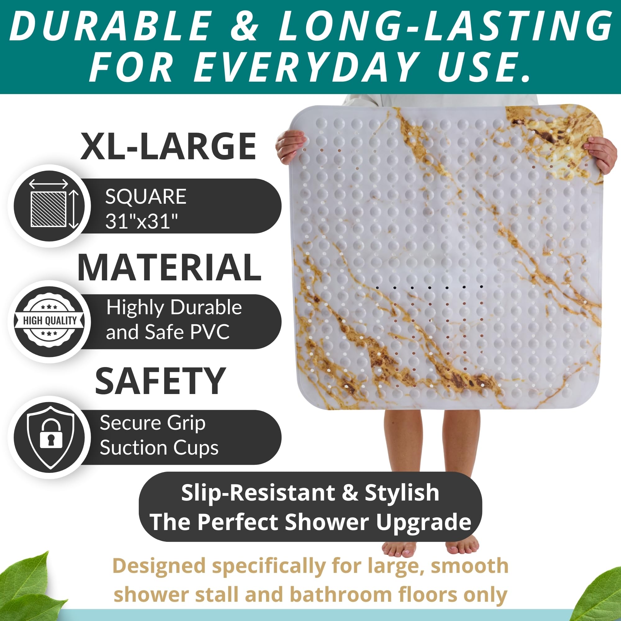 Extra Large Square Non Slip Shower Mat