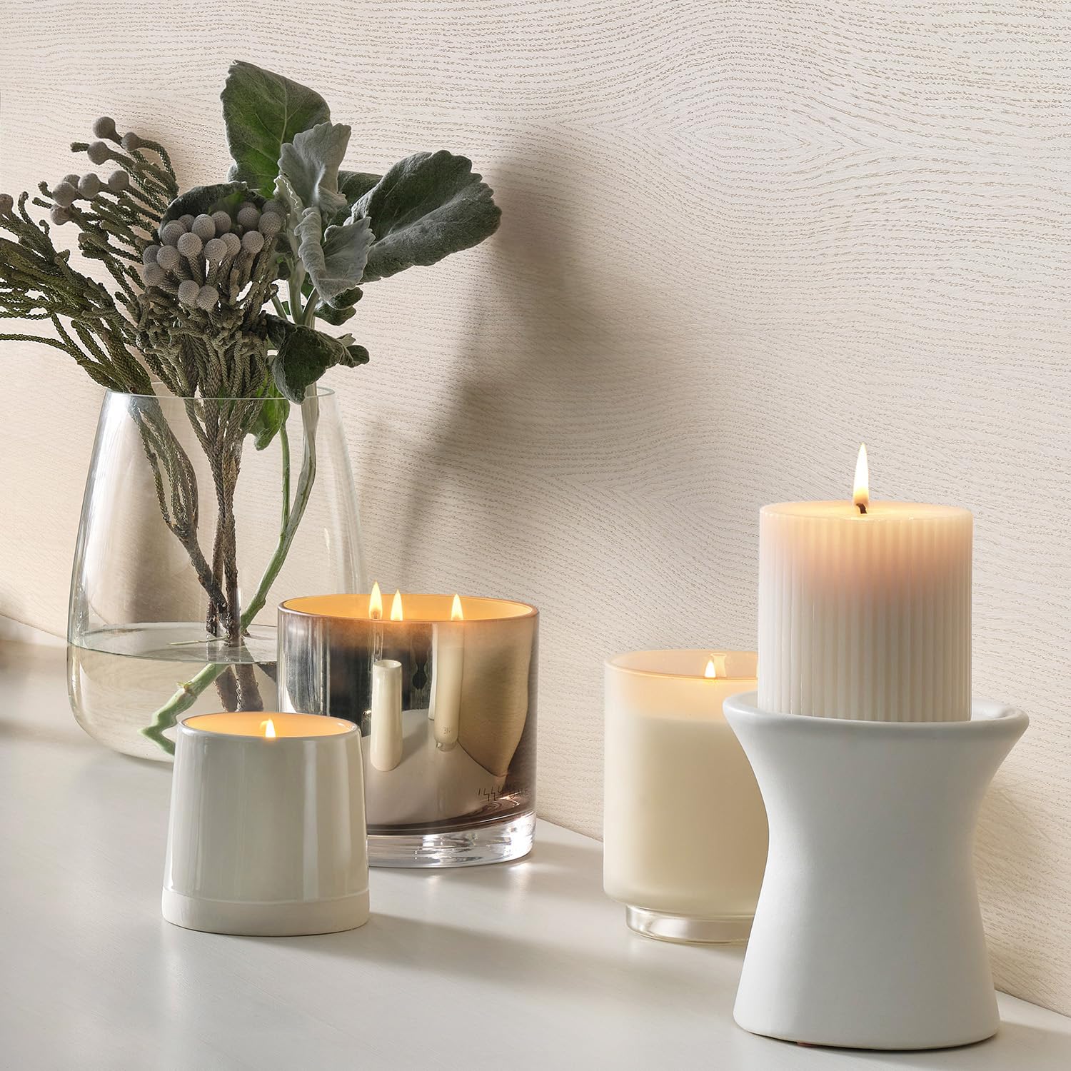 Refillable Boxed Glass Candle