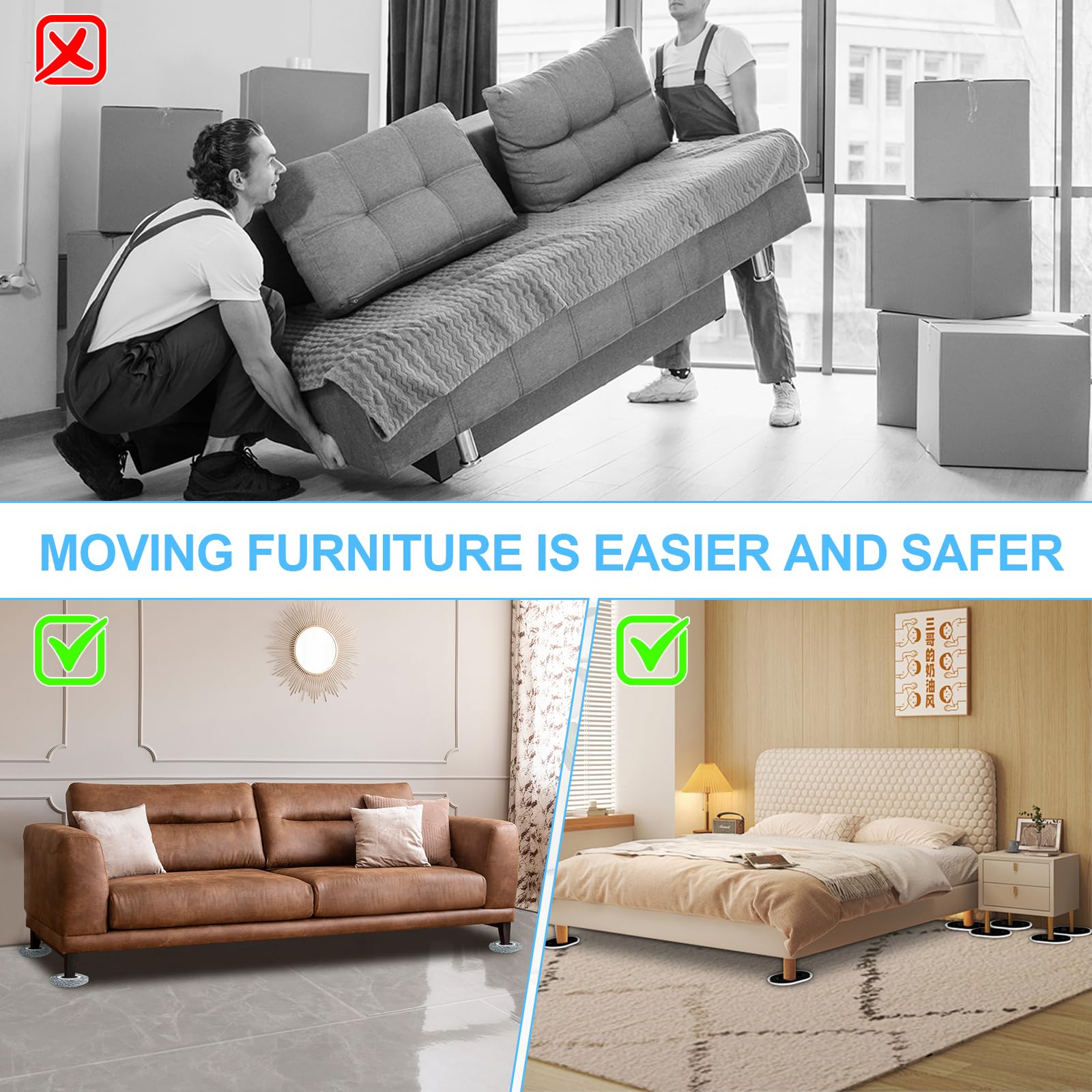 New Upgrade Furniture Movers Sliders (16 Count)