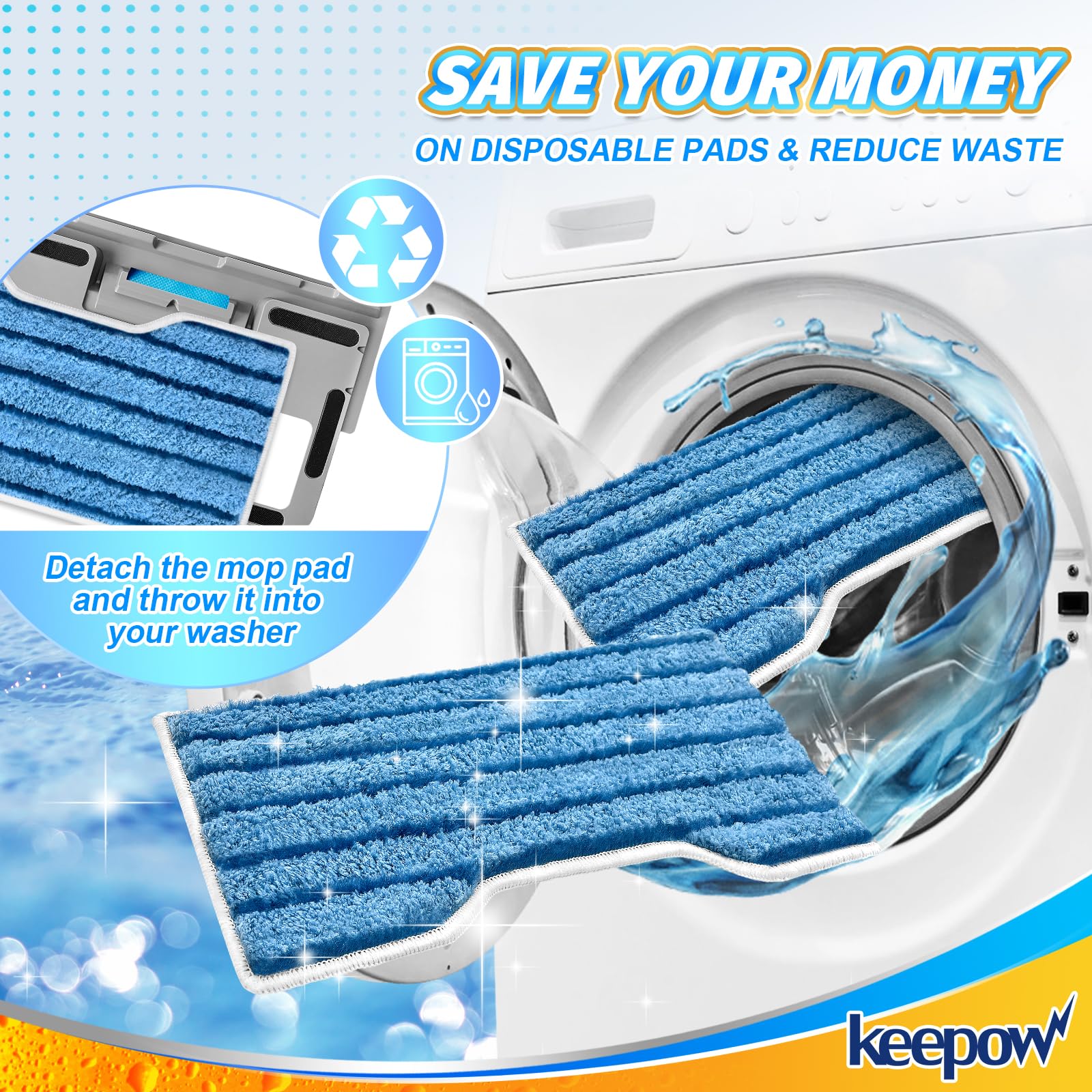 Replacement Pads Refills Compatible with Shark Vac Mop VM252 VM401