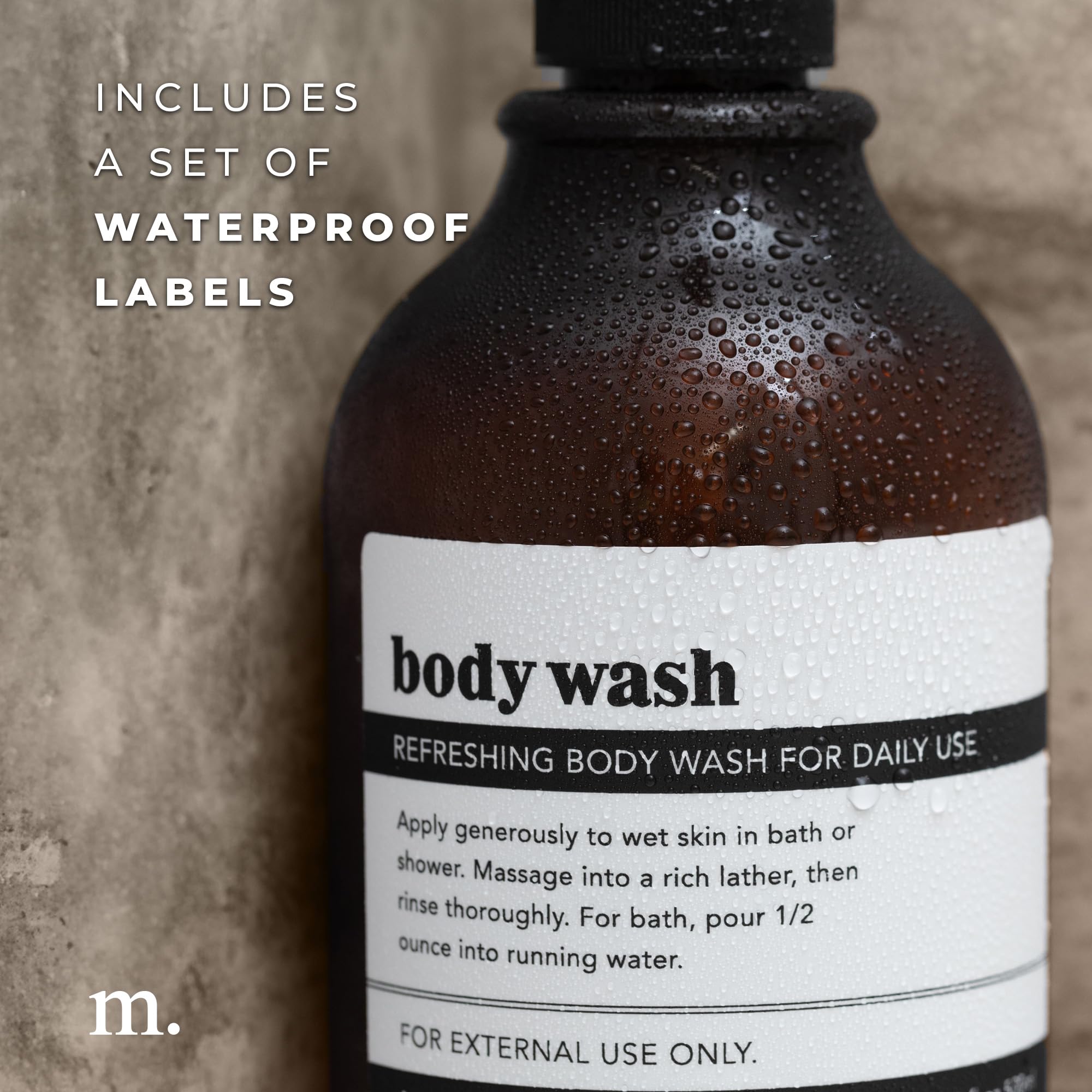 Refillable Shampoo and Conditioner Bottles (3 Count)