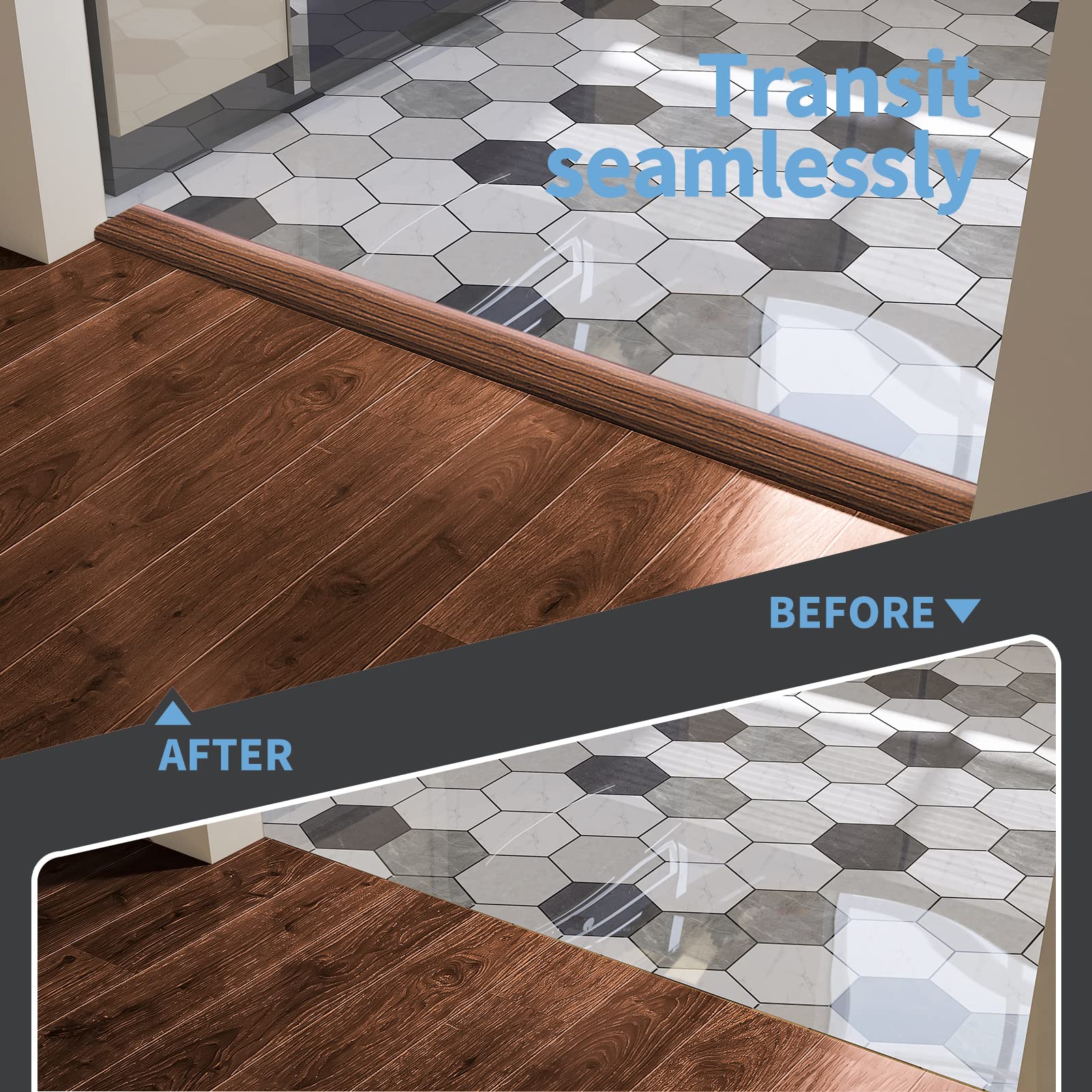4 ft Vinyl Floor Transition Strip (4 Foot)