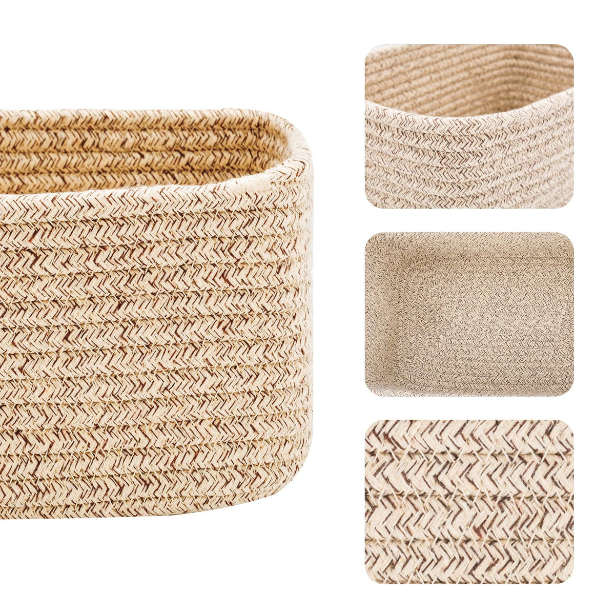 Small Storage Baskets for Organizing (3 Count)
