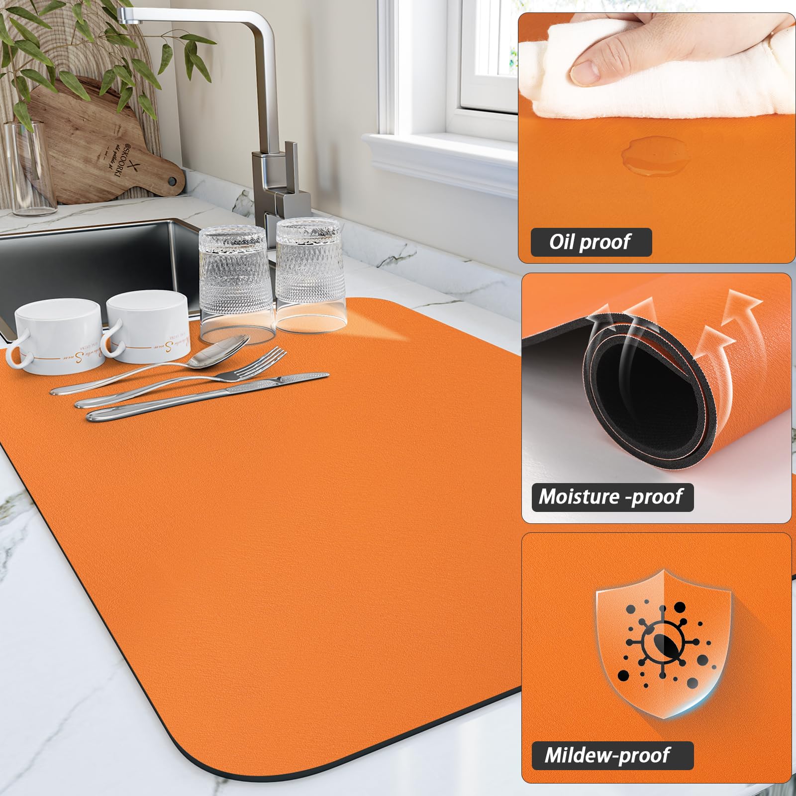 Dish Drying Mat for Kitchen Counter