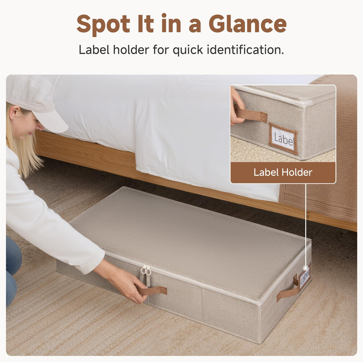 6 Inch Low Profile Under Bed Clothes Storage Bins with Lids (2 Count)