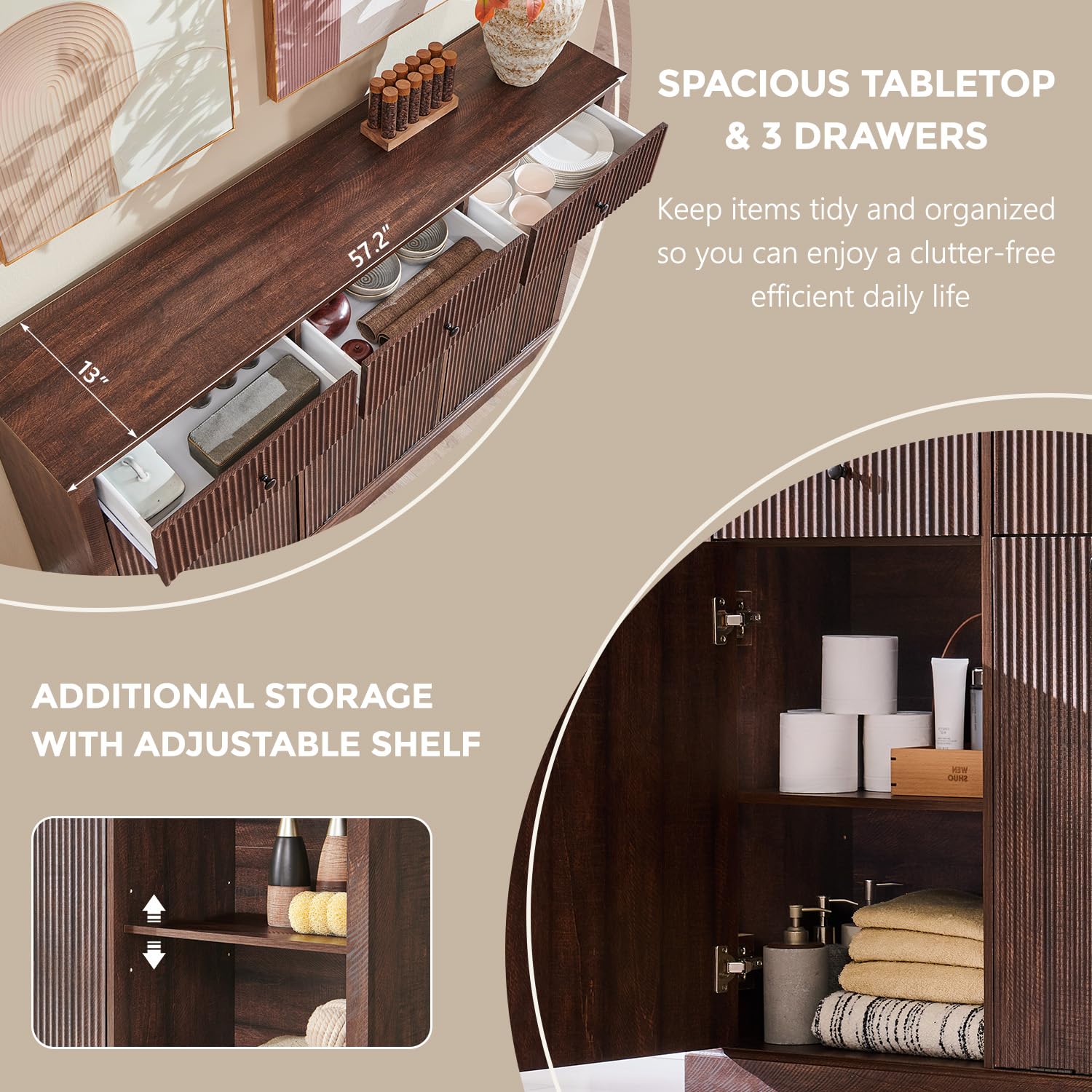 Triple Tilt Out Trash Can Cabinet