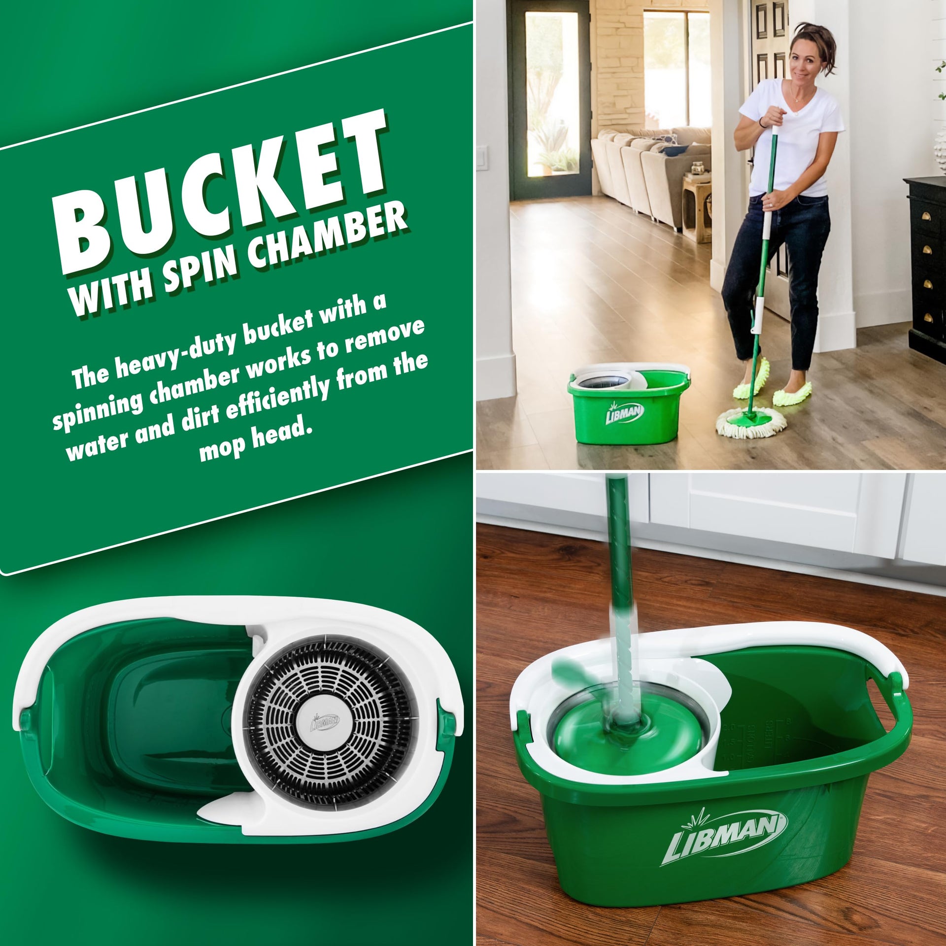 Libman Tornado Spin Mop System with Bucket & Wringer (4 Count)