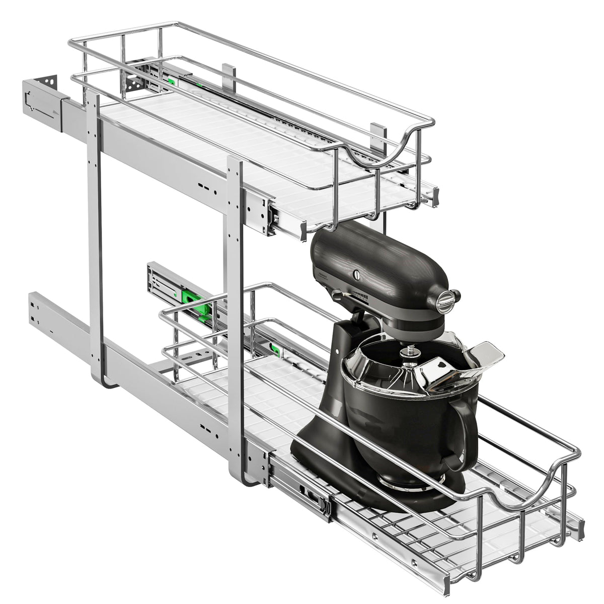 2 Tier Kitchen Cabinet Pullout Shelf and Drawer Organizer