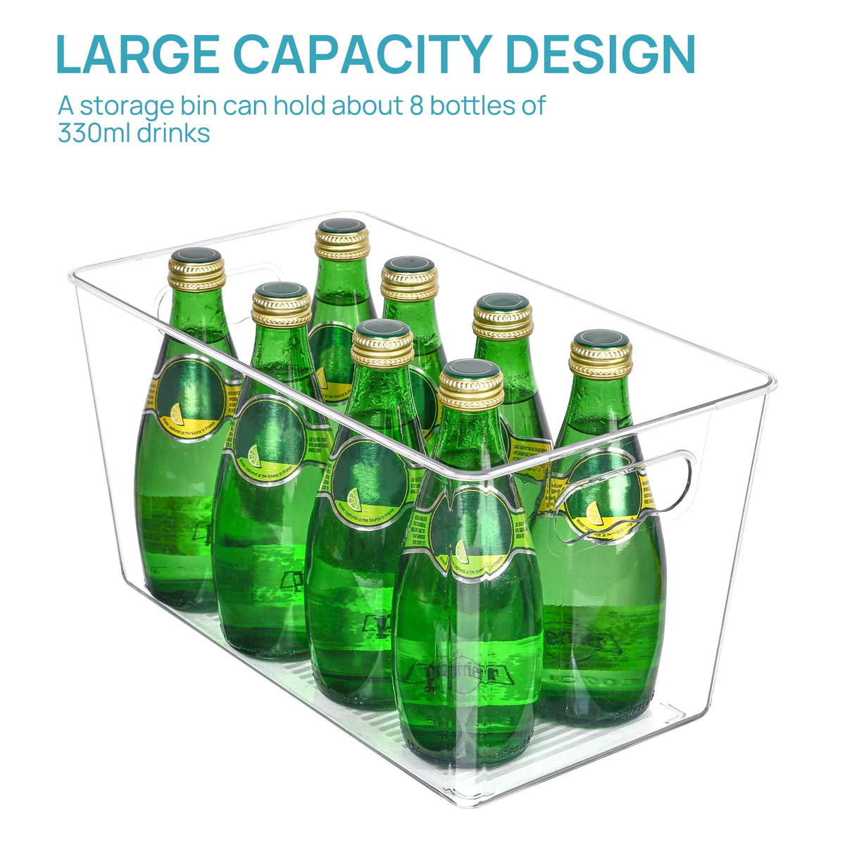 6 Pack Clear Storage Bins (6 Count)