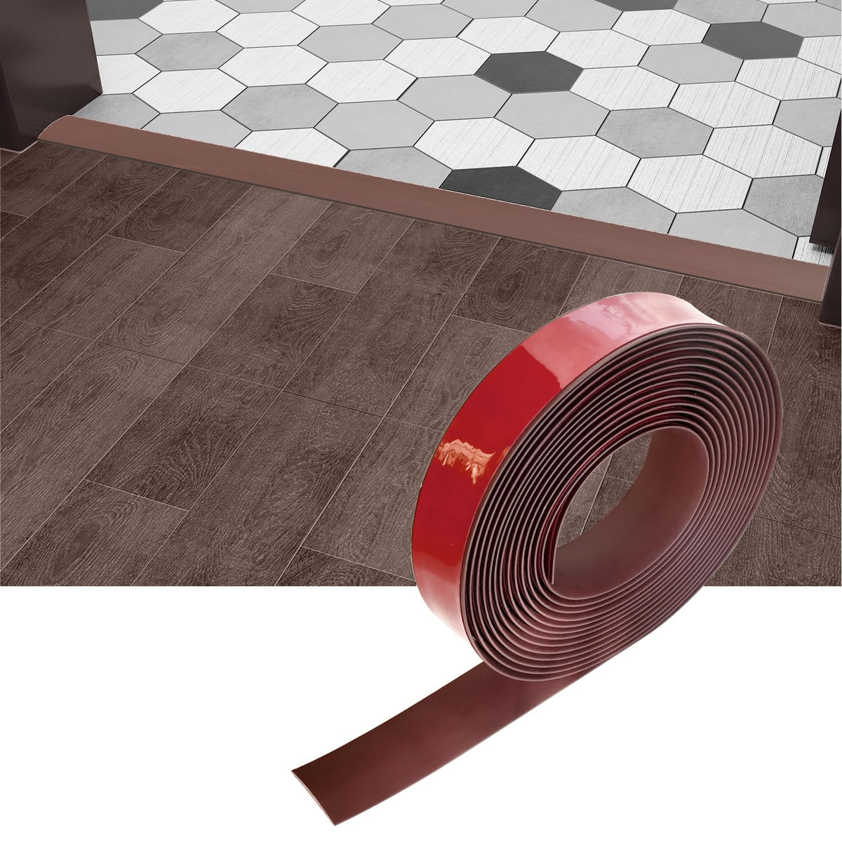 Floor Transition Strip & Self Adhesive Floor Vinyl Floor Edge Trim Laminate Floor Gap Covering Joining Strip (118 Foot)
