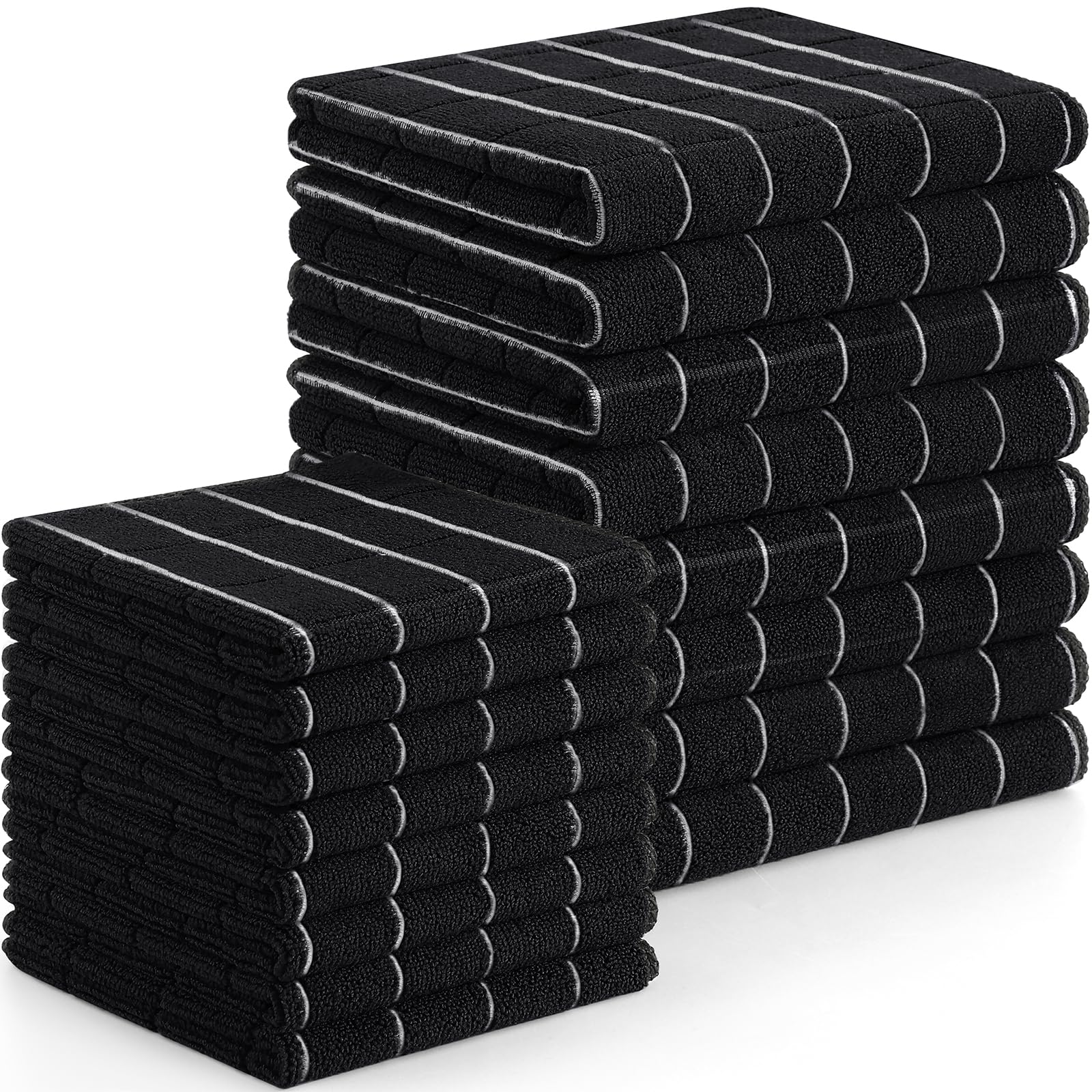 Microfiber Kitchen Towels and Dishcloths Sets (16 Count)