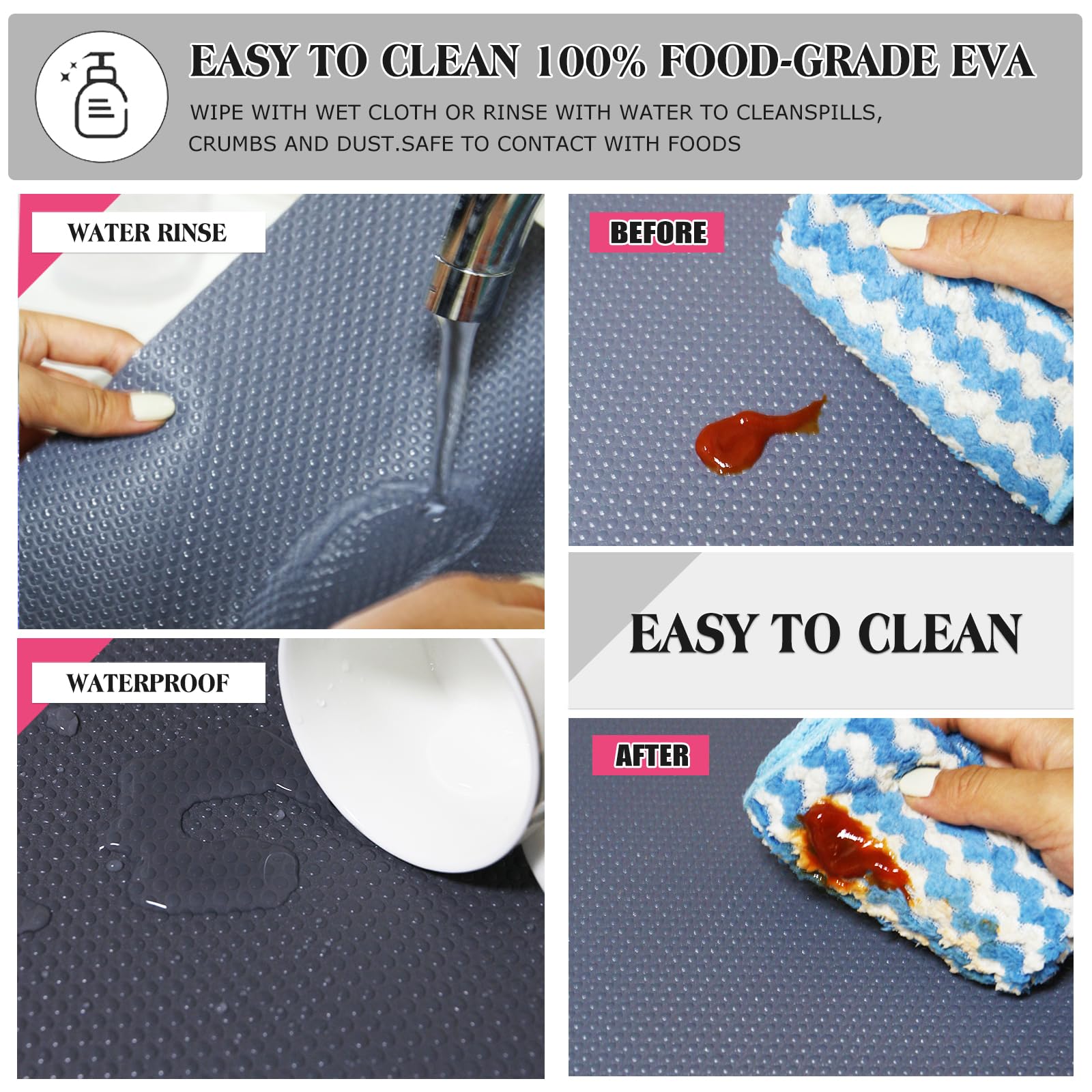 10Pcs Refrigerator Liners (14.5 Sq Ft)