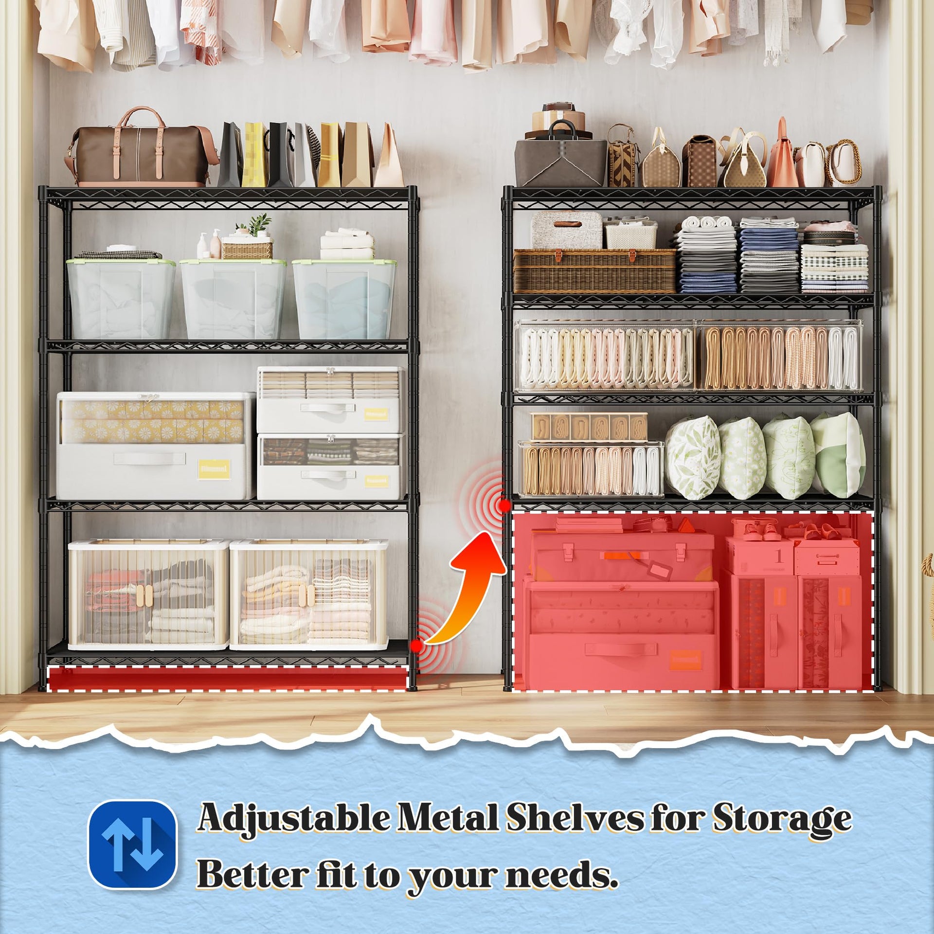Heavy Duty 4 Tier 620LBS Storage Rack