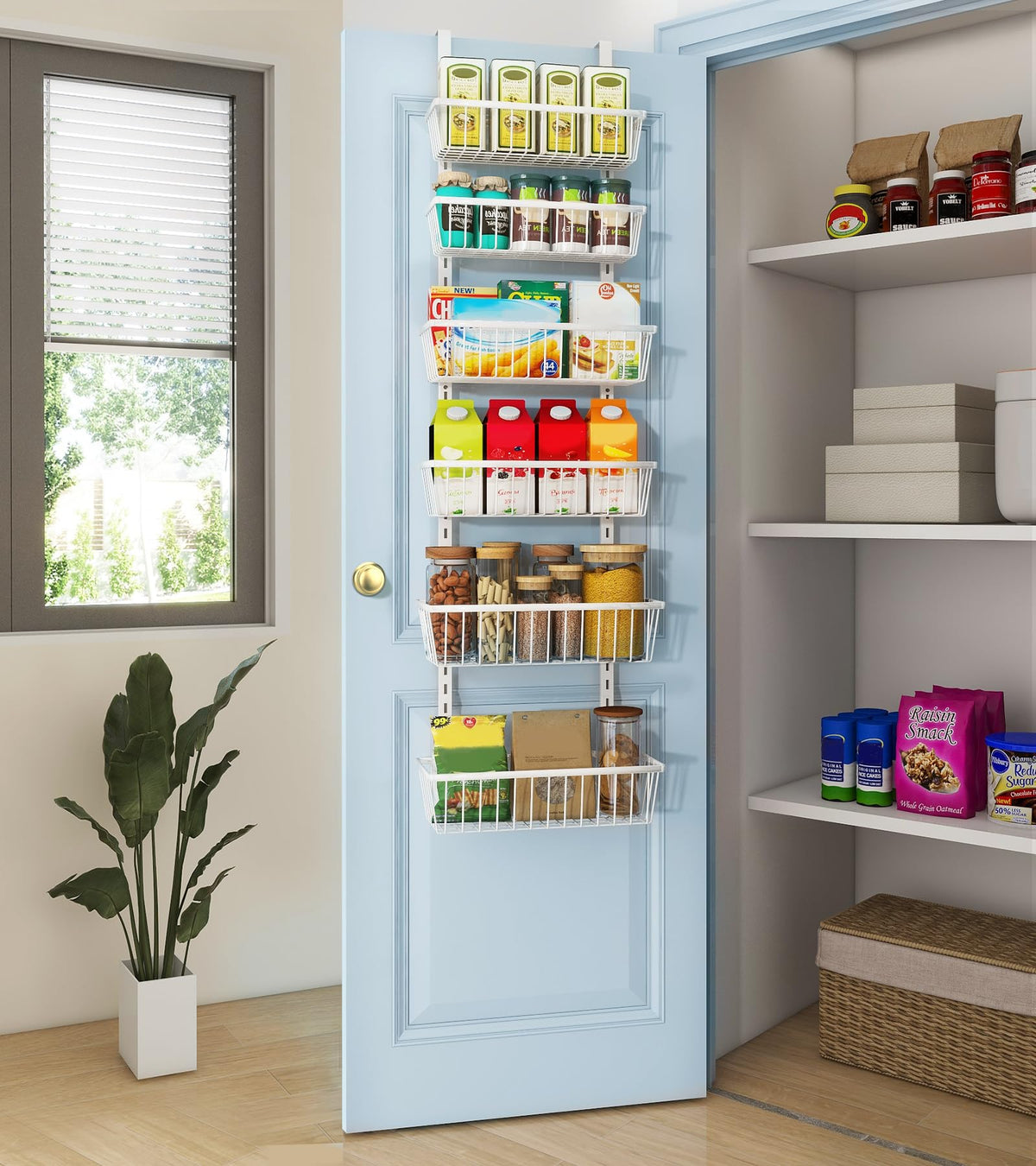 12 Inch Wide Narrow Over The Door Pantry Organizer 6