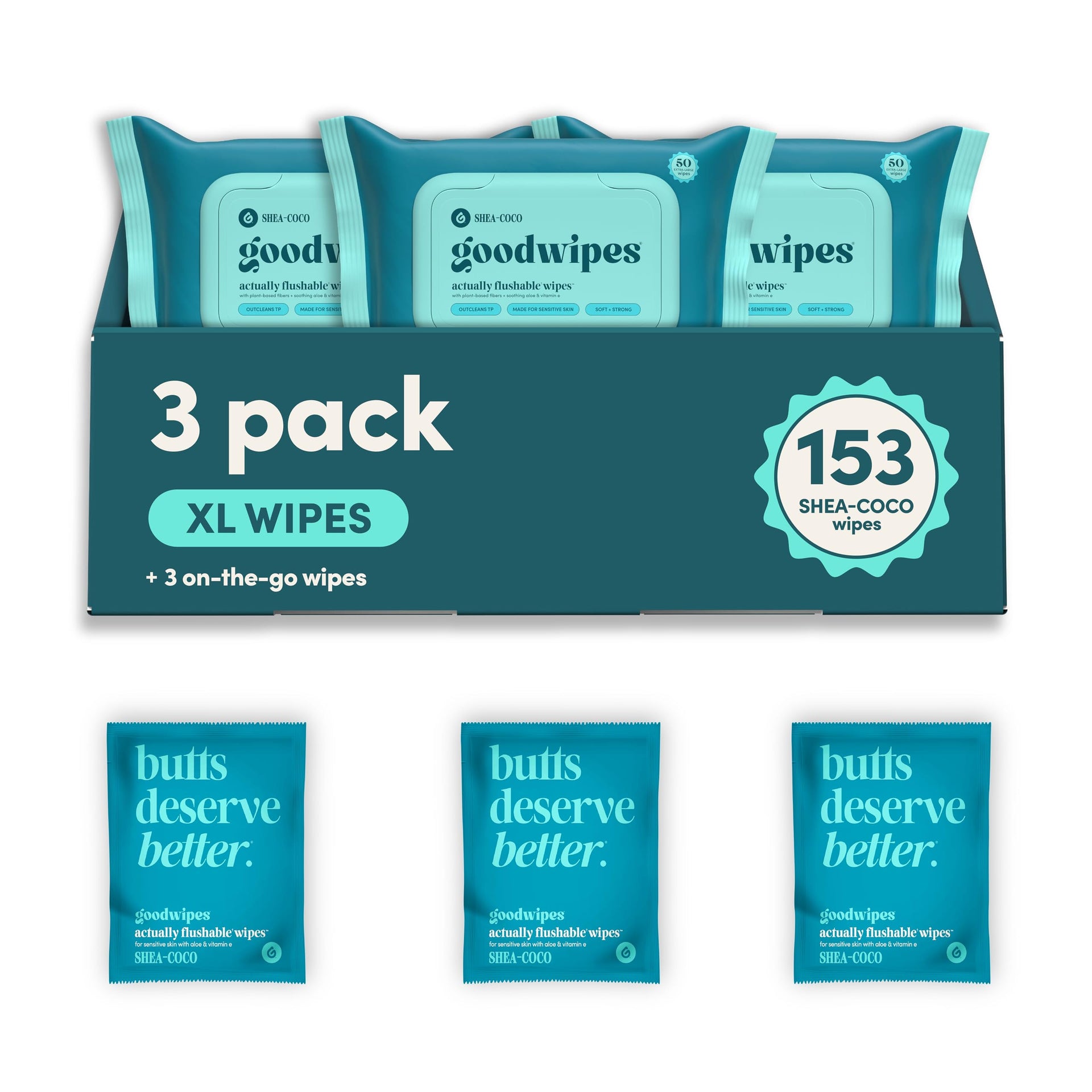 Flushable Wipes (153 Count)