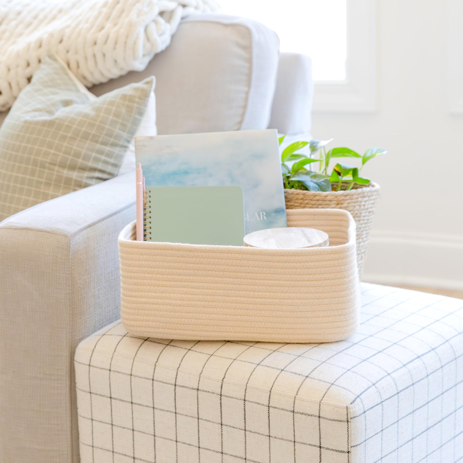 13.5”x8.5”x5.5” Storage Baskets for Shelves 3 Pack (3 Count)