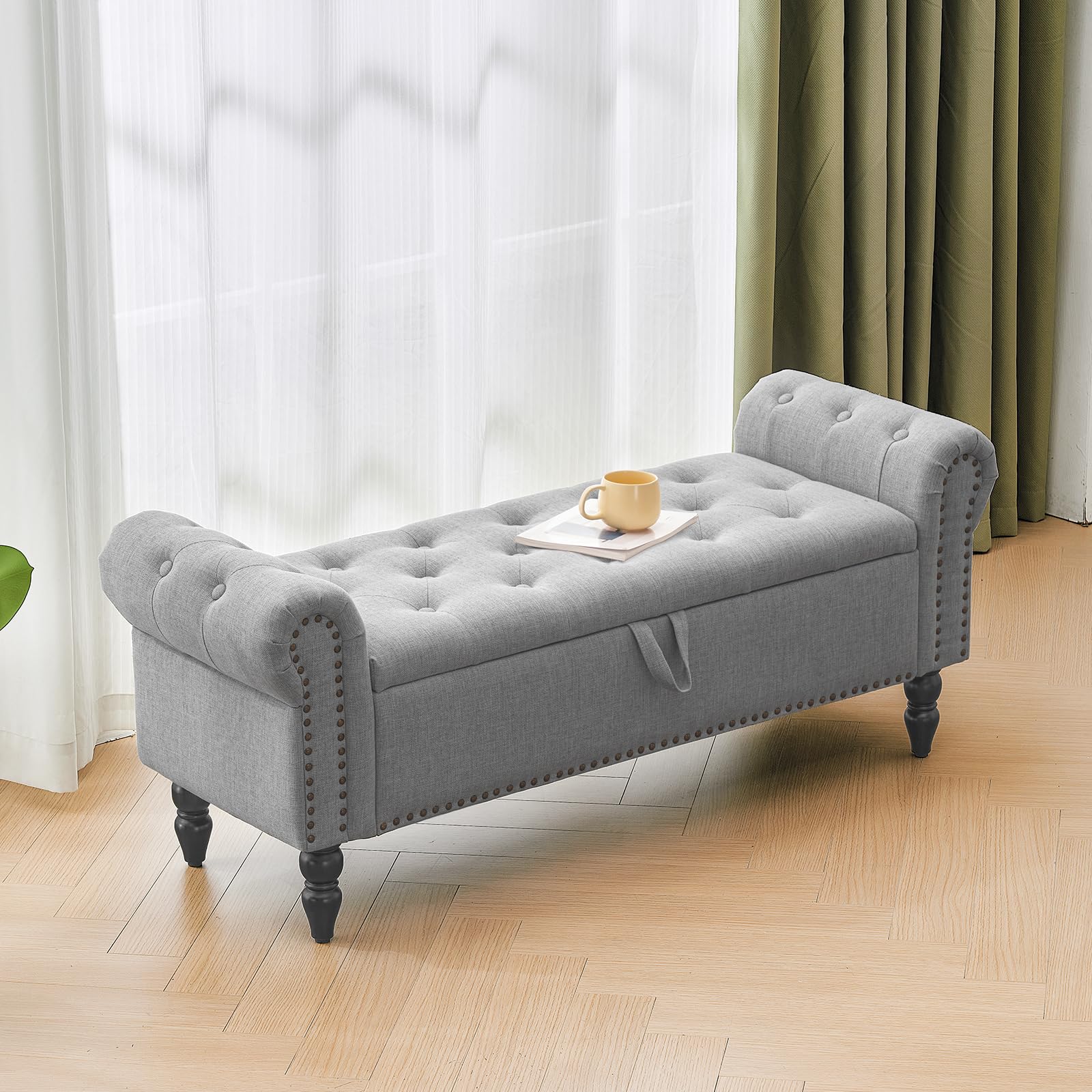 Storage Ottoman Bench for Queen Size Bed