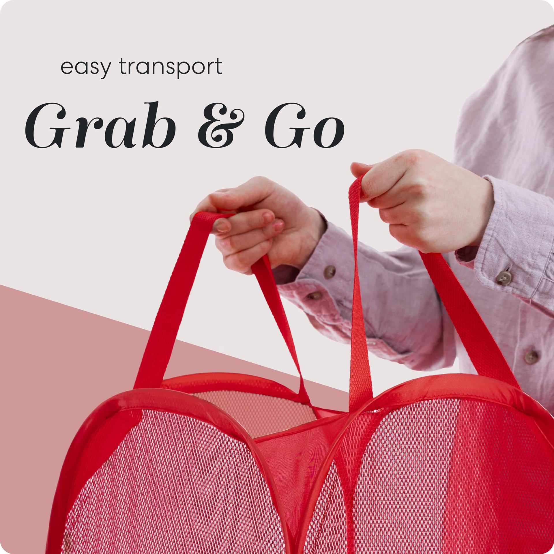 Collapsible Mesh Pop Up Laundry Hamper 2 (2 Count)