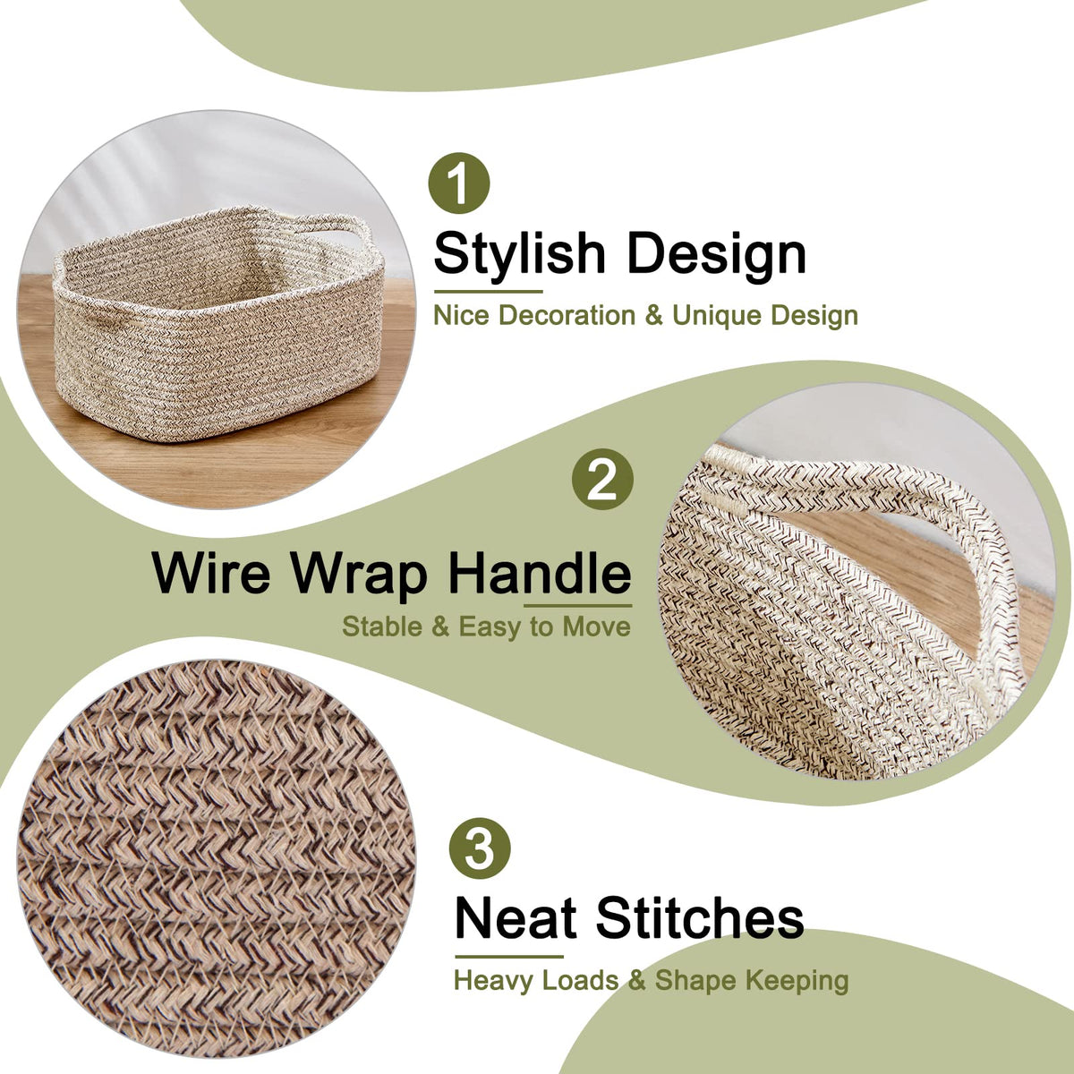 Cotton Rope Baskets (3 Count)