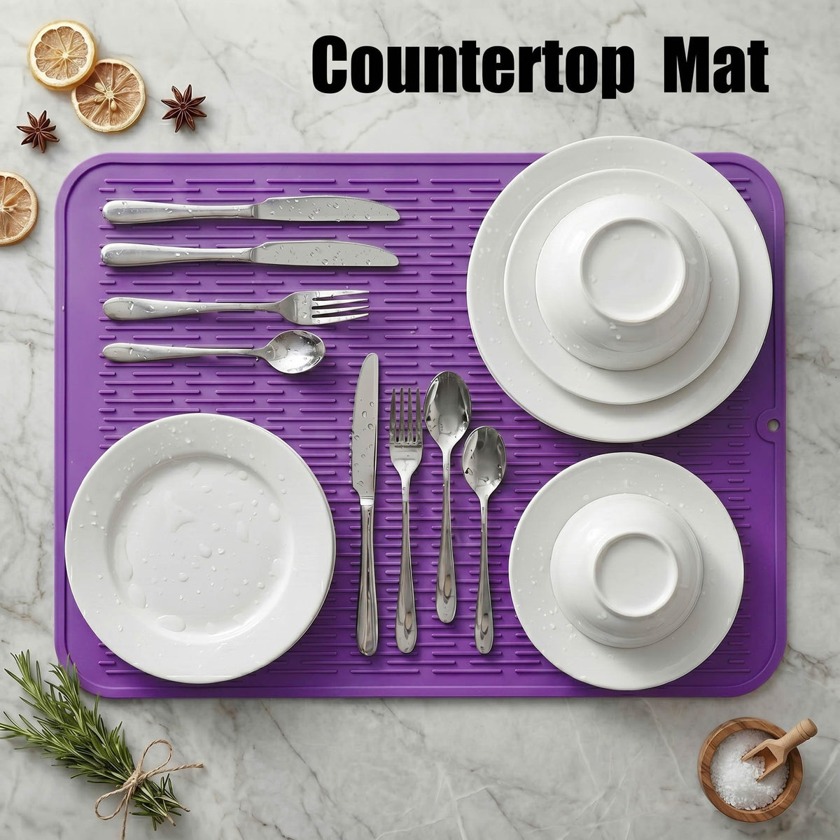 Silicone Dish Drying Mat for Multiple Usage