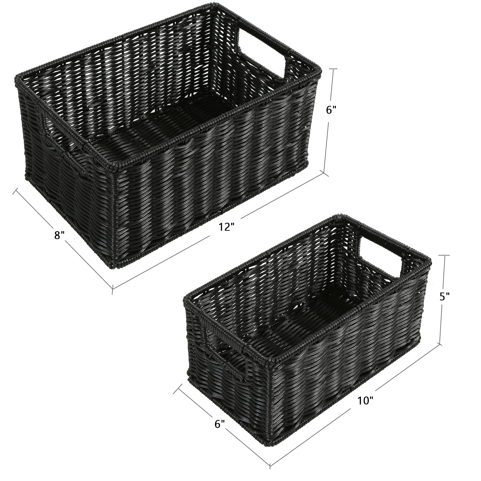 Wicker Baskets for Storage (2 Count)