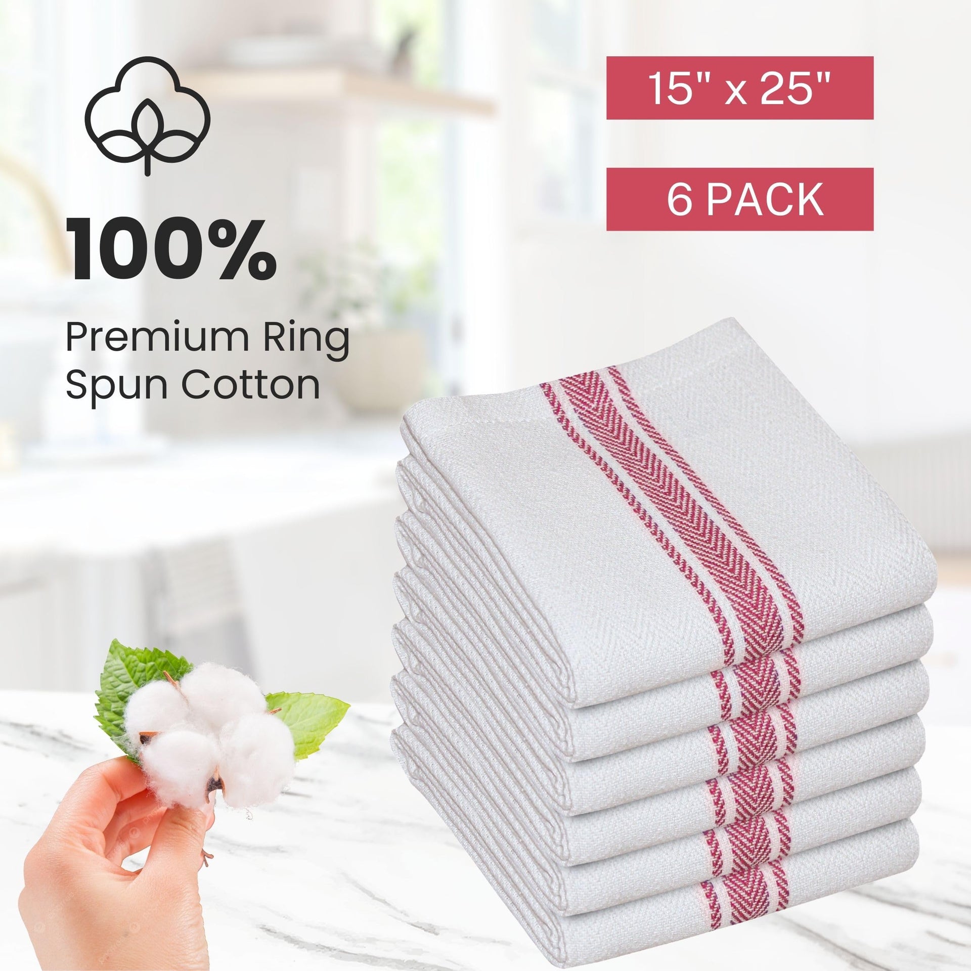 Kitchen Dish Towels for Kitchen (6 Count)