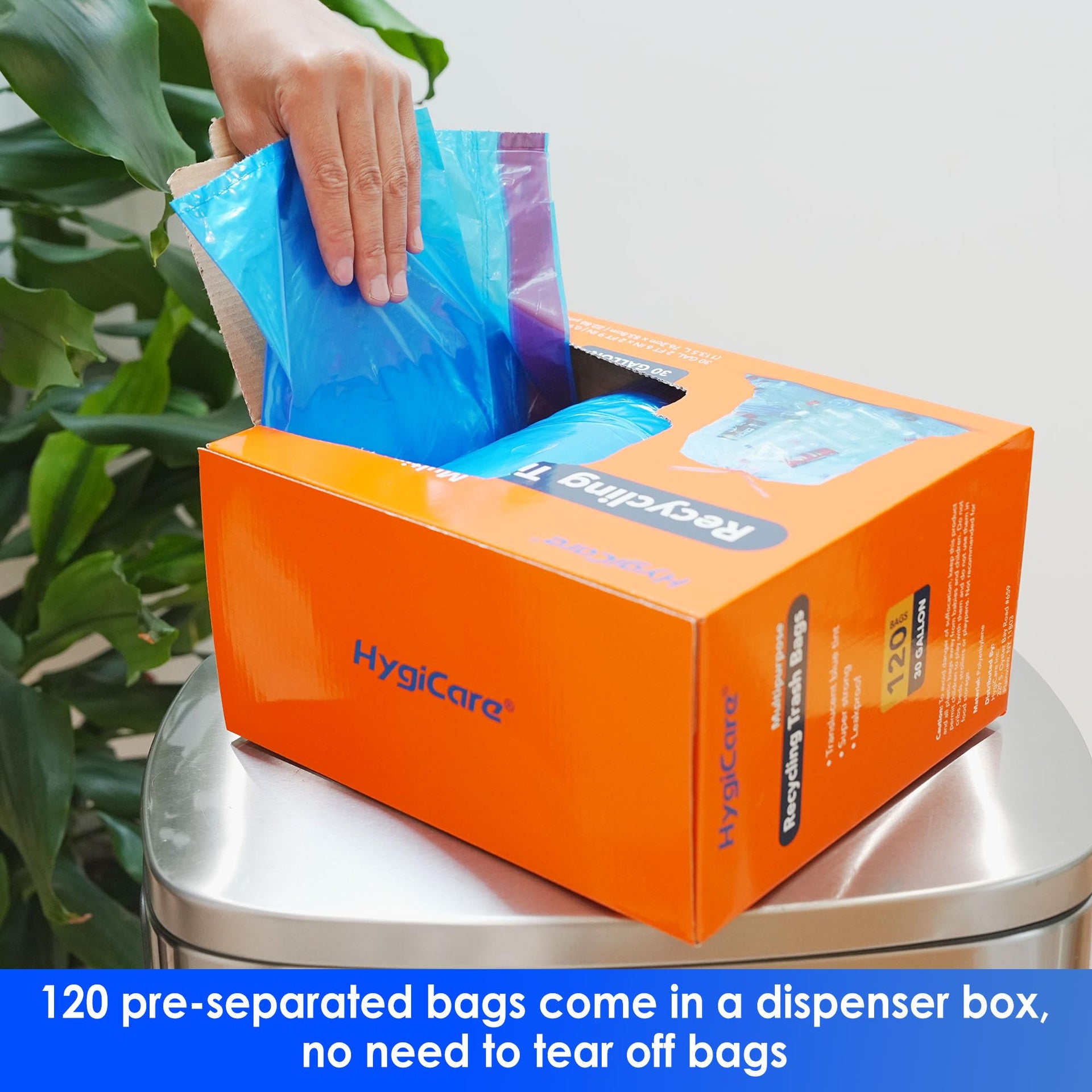 30 Gallon Recycling Trash Bags (120 Count)
