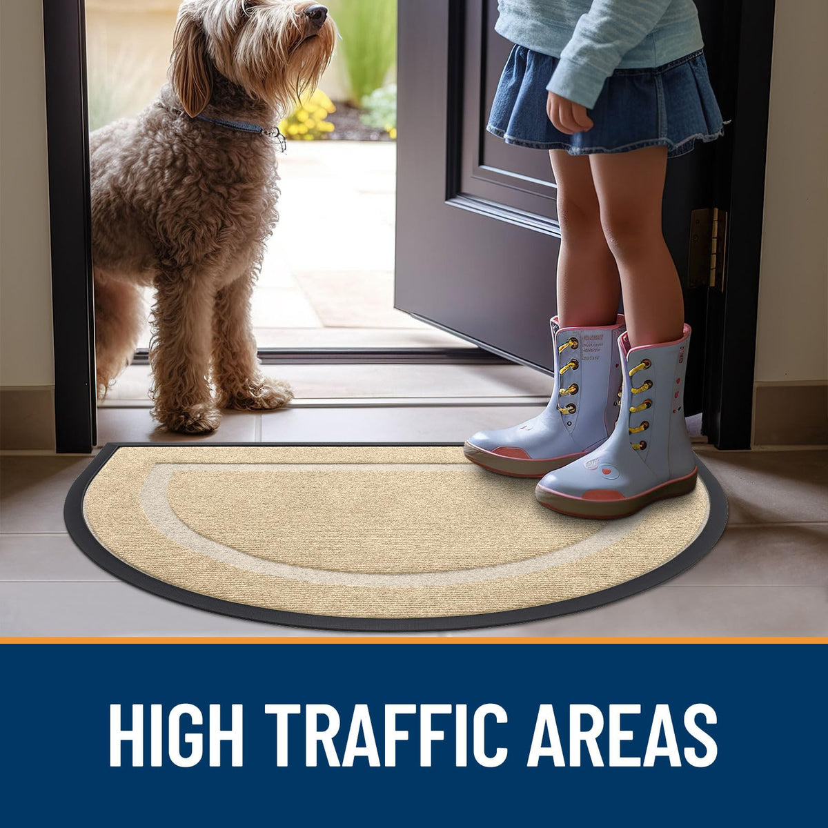 Half Circle Front Door Mat Outside 47x23 All