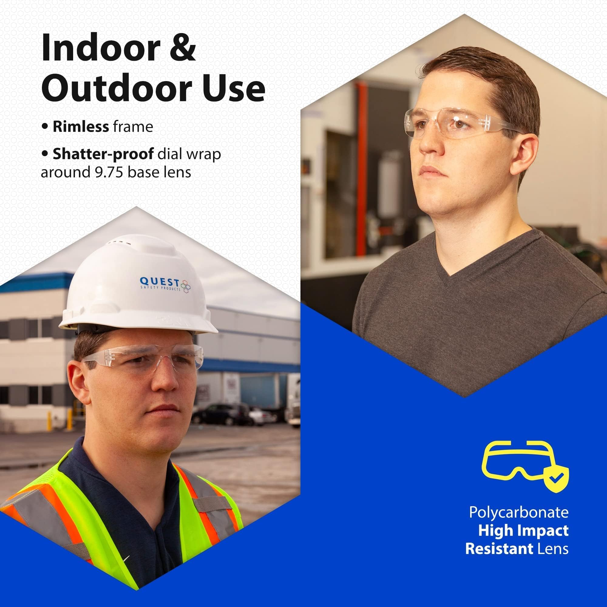 Quest Anti Fog Safety Glasses (10 Count)