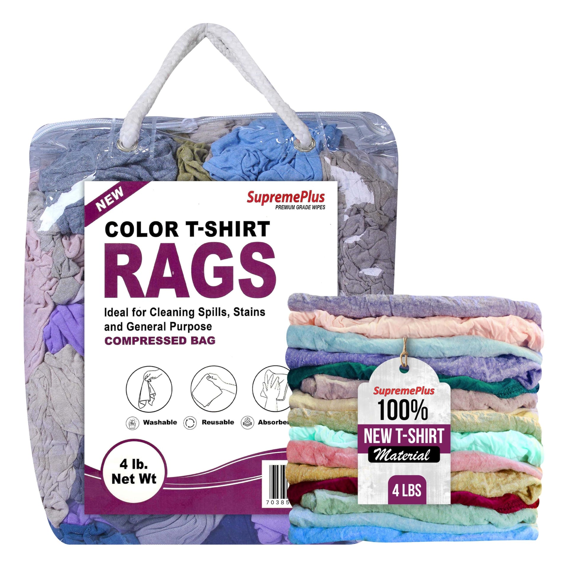 New Colored Cotton Knit T (4 Count)