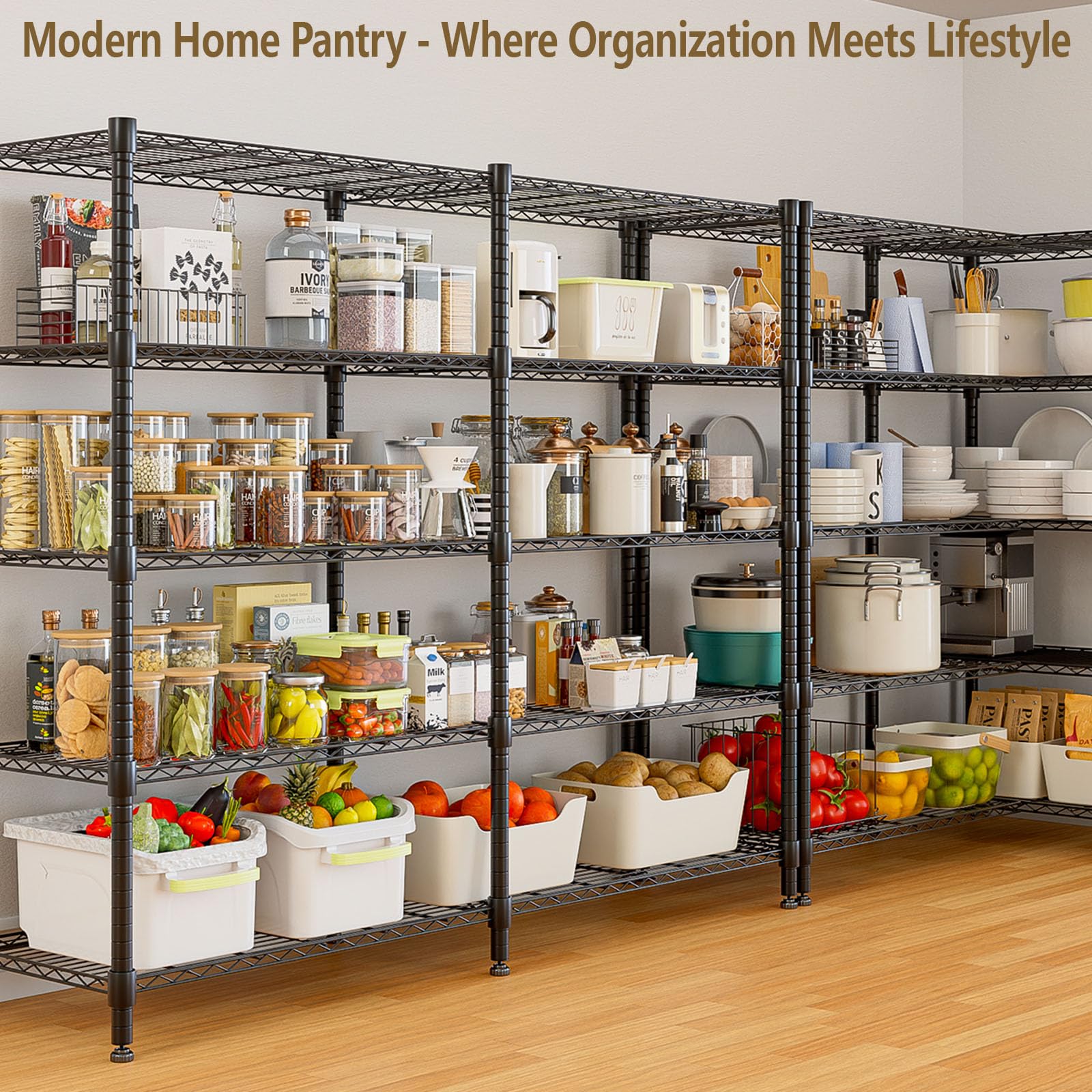 72" W Wire Rack Shelving