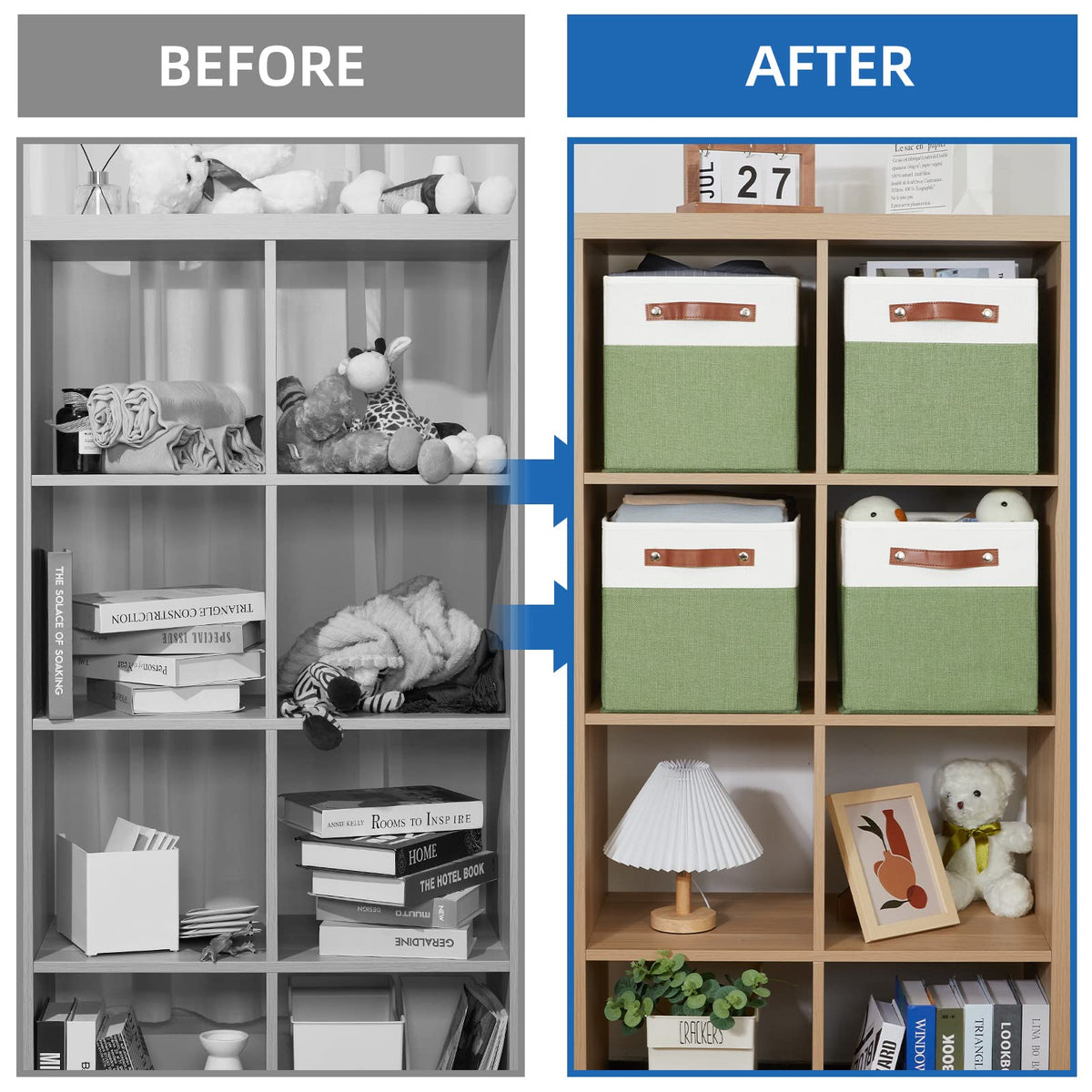 Fabric Storage Bin 11x11 Cube Storage Bins for Home